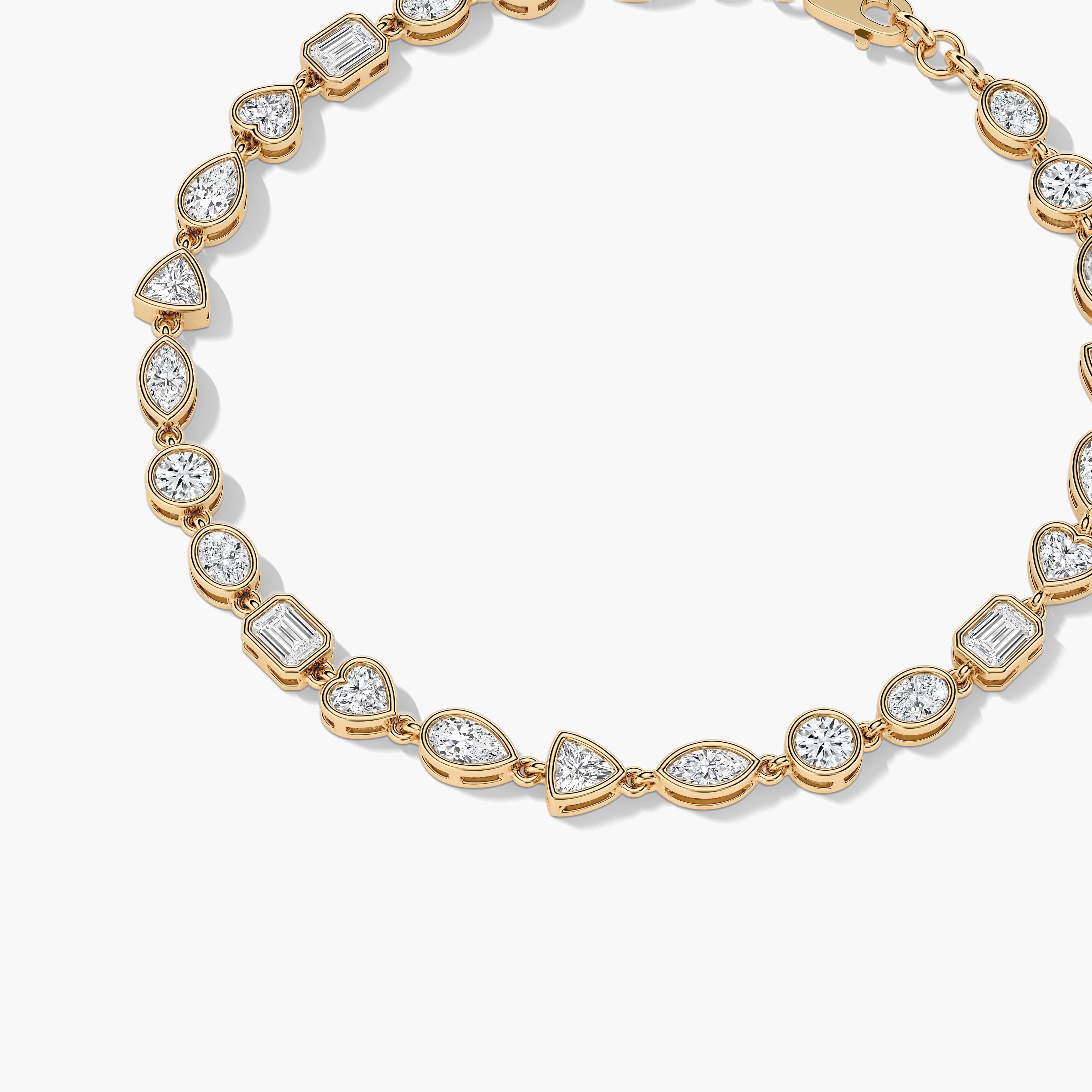 gold and diamond tennis bracelet​