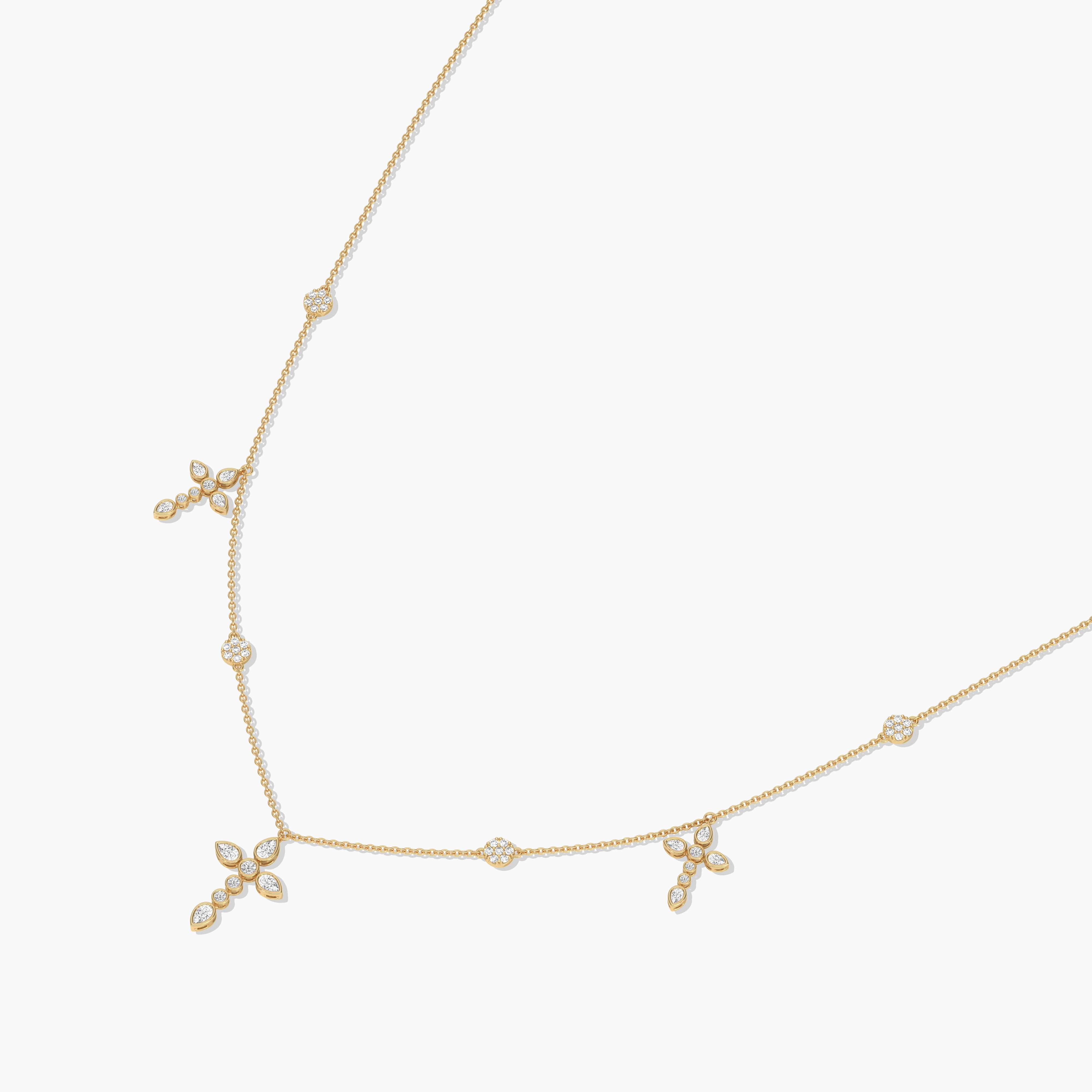 moissanite diamond cross necklace 