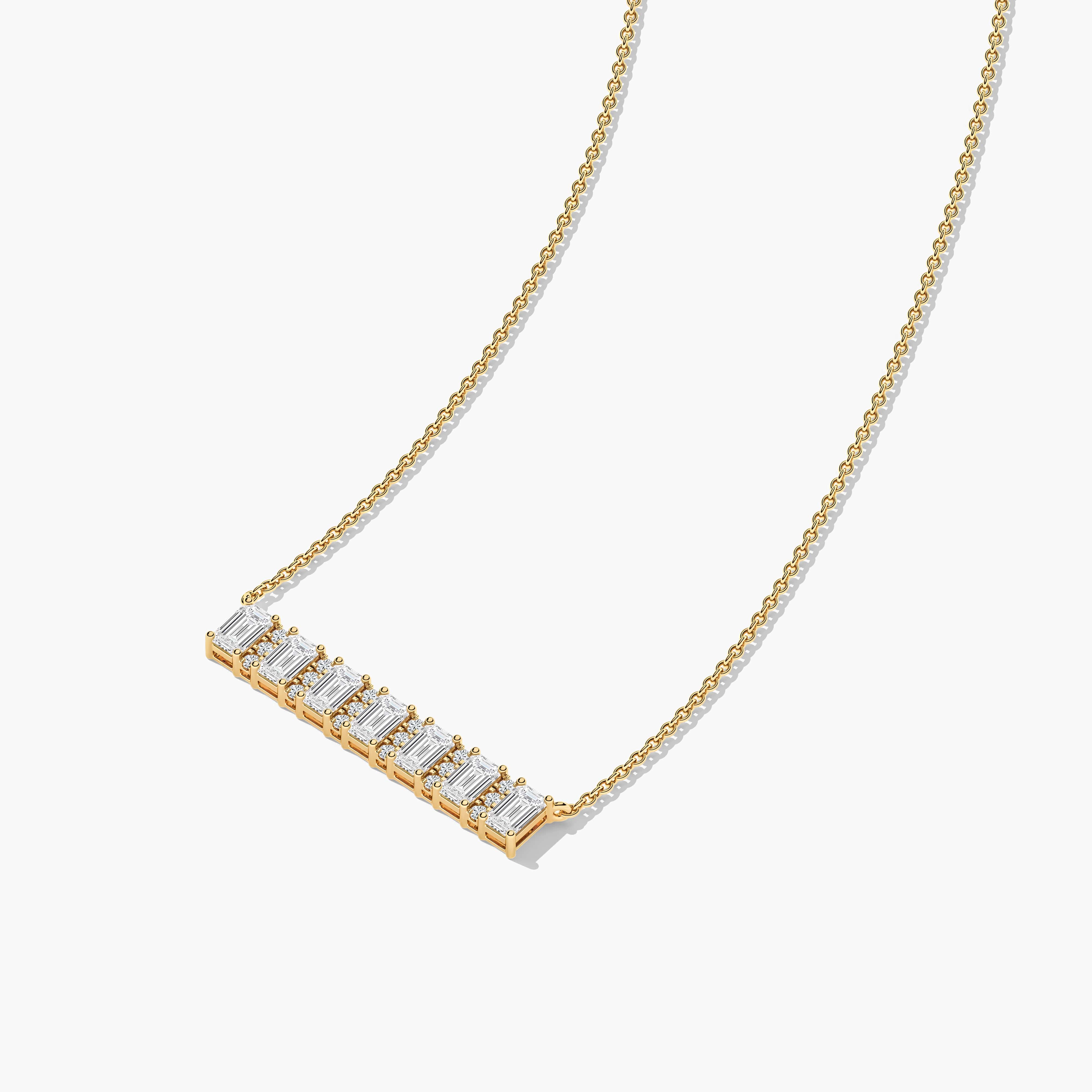 baguette emerald necklace​