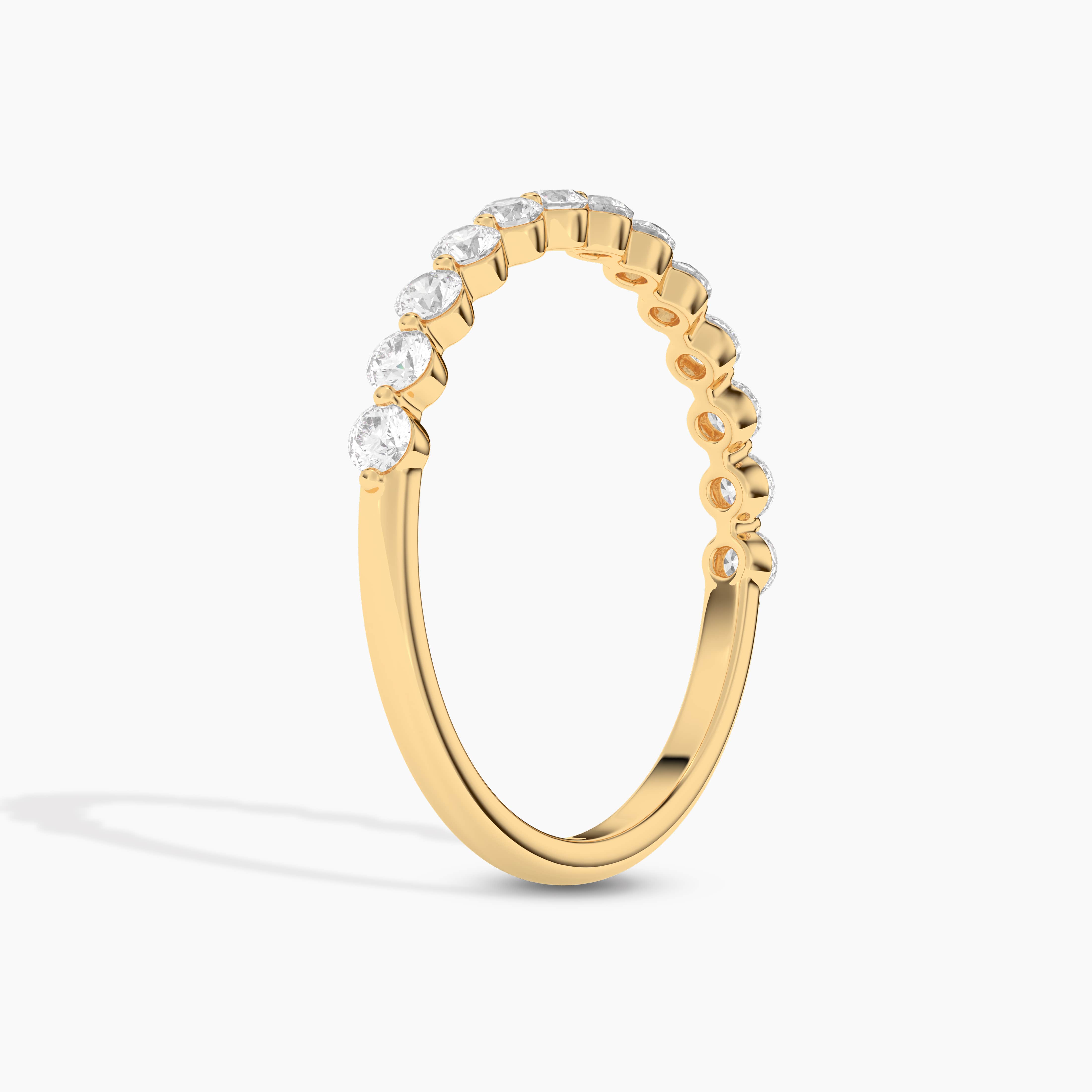 Trio Talk Yellow Gold Diamond Studded Ring