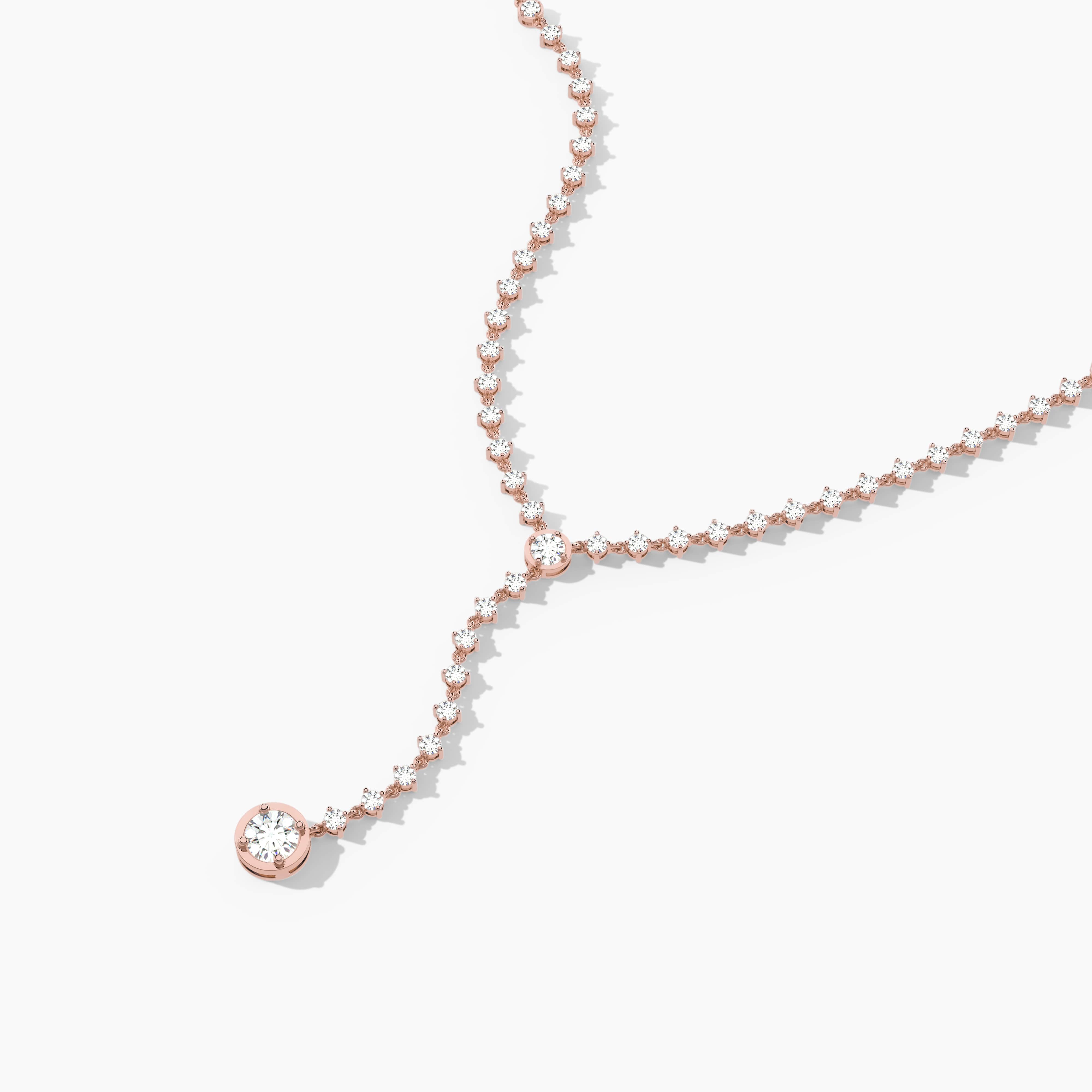 lariat necklace rose gold