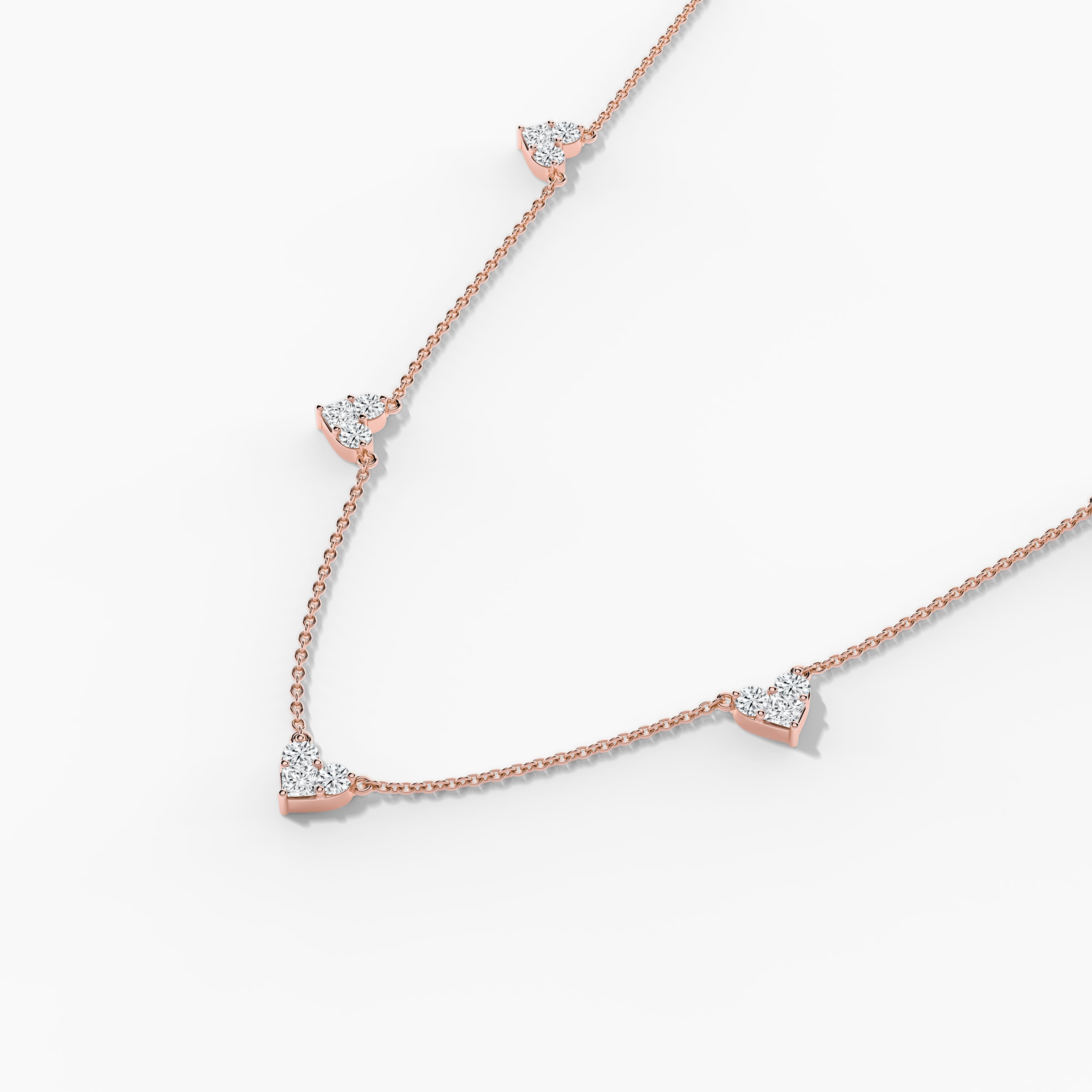 gold and diamond station necklace