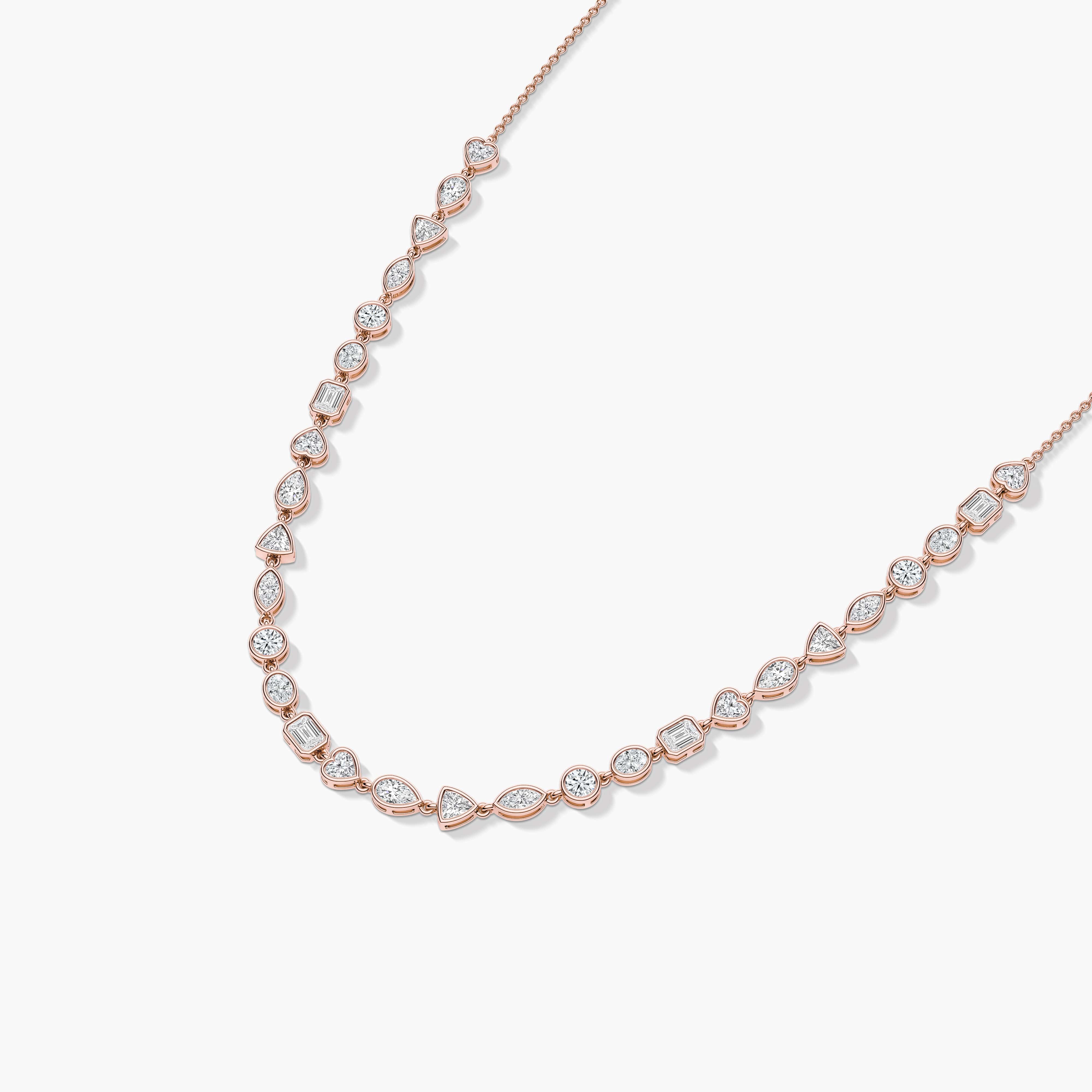 small diamond tennis necklace​