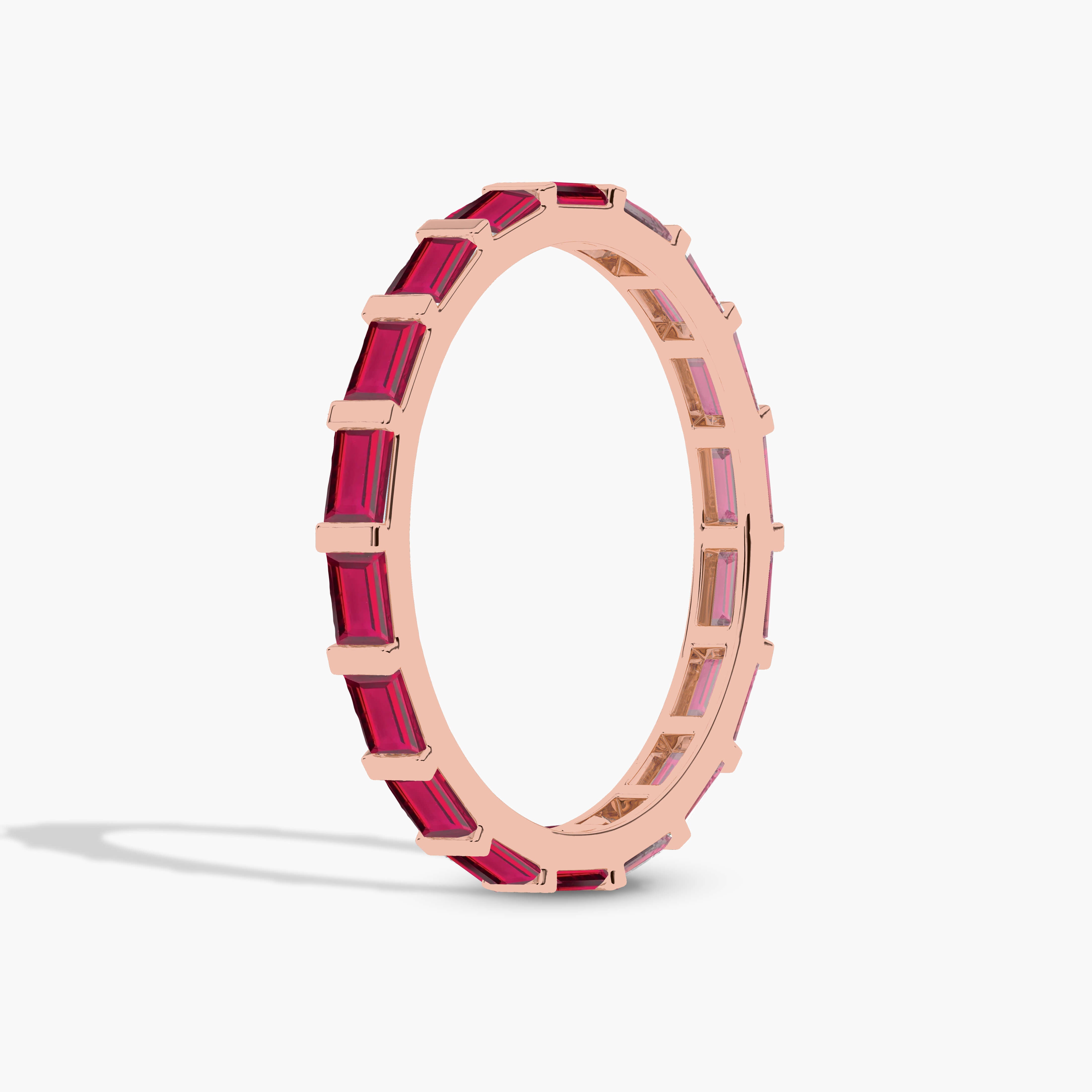 Ruby Baguette Ring For Weeding Gift For Woman 