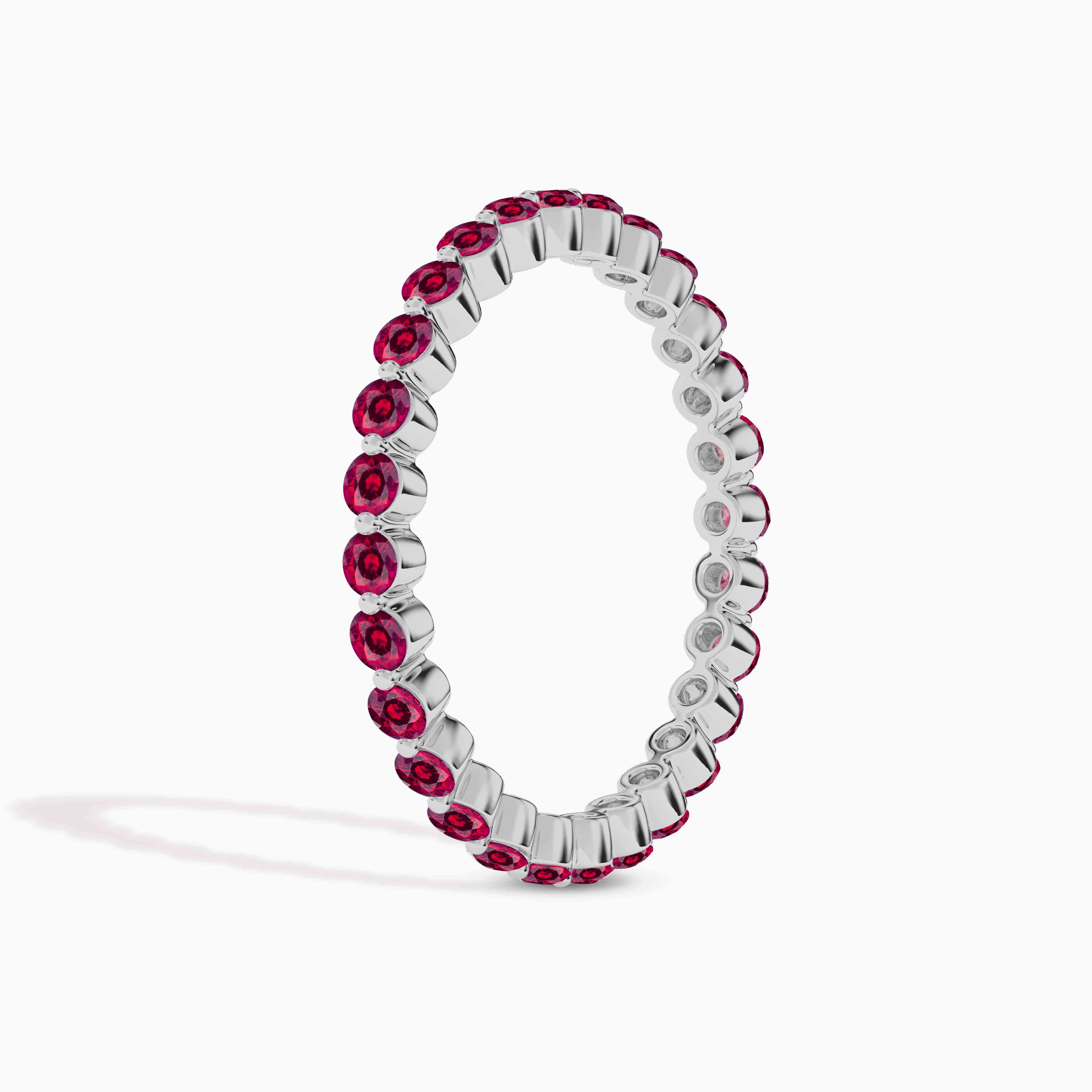 Ruby Wedding Band Women​ in Silver