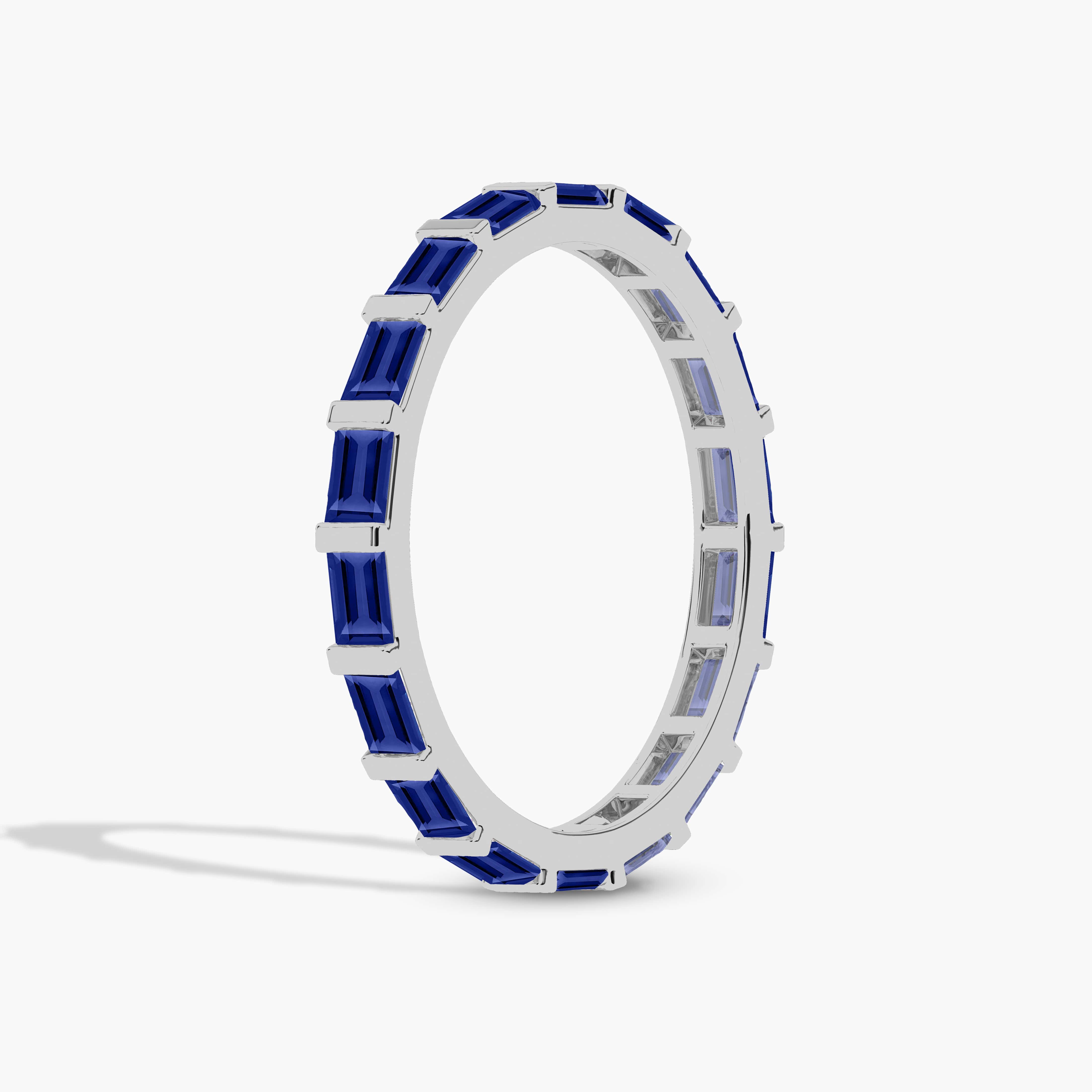 Bar Set Baguette Wedding Band​ in Silver