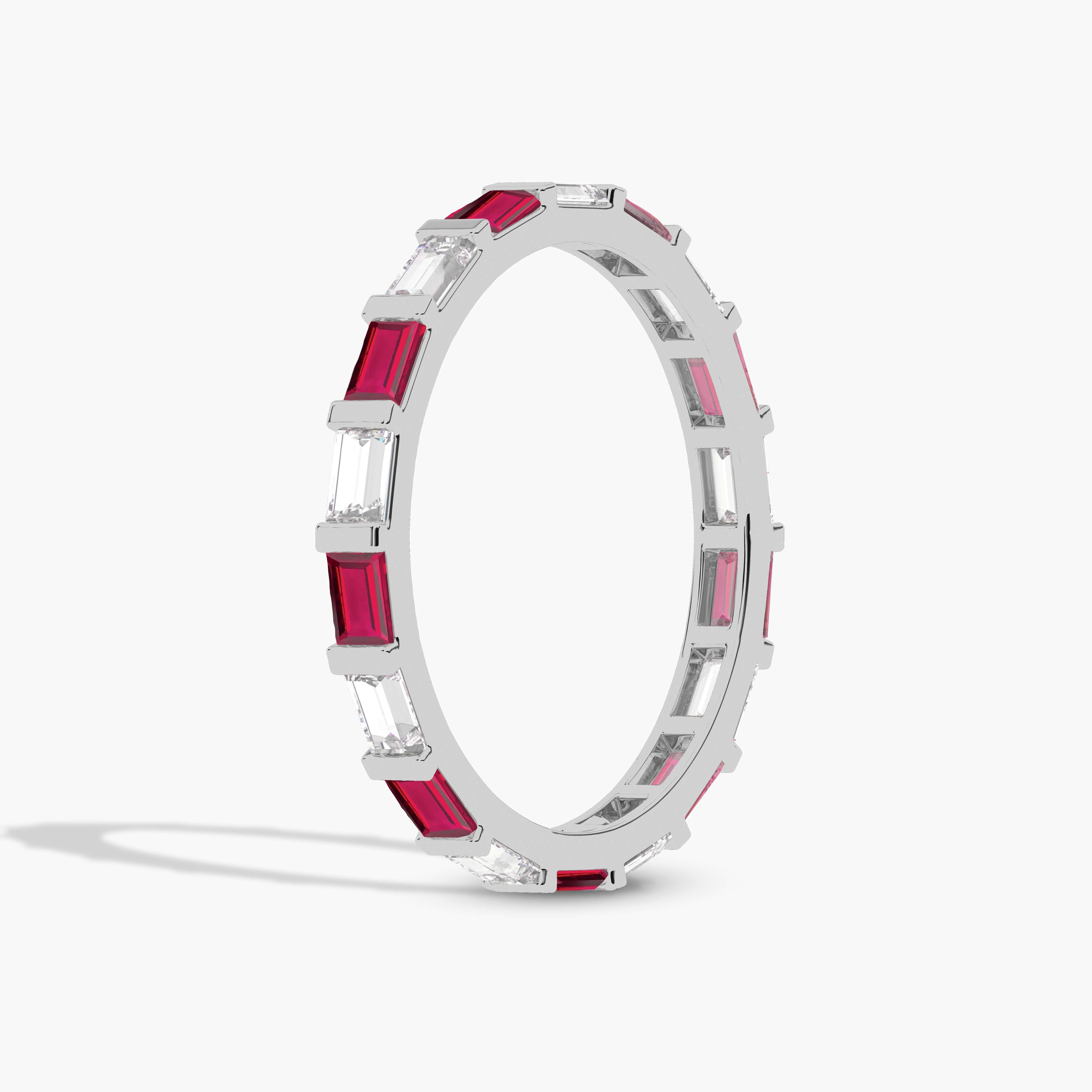 Ruby And Engagement Band For Woman