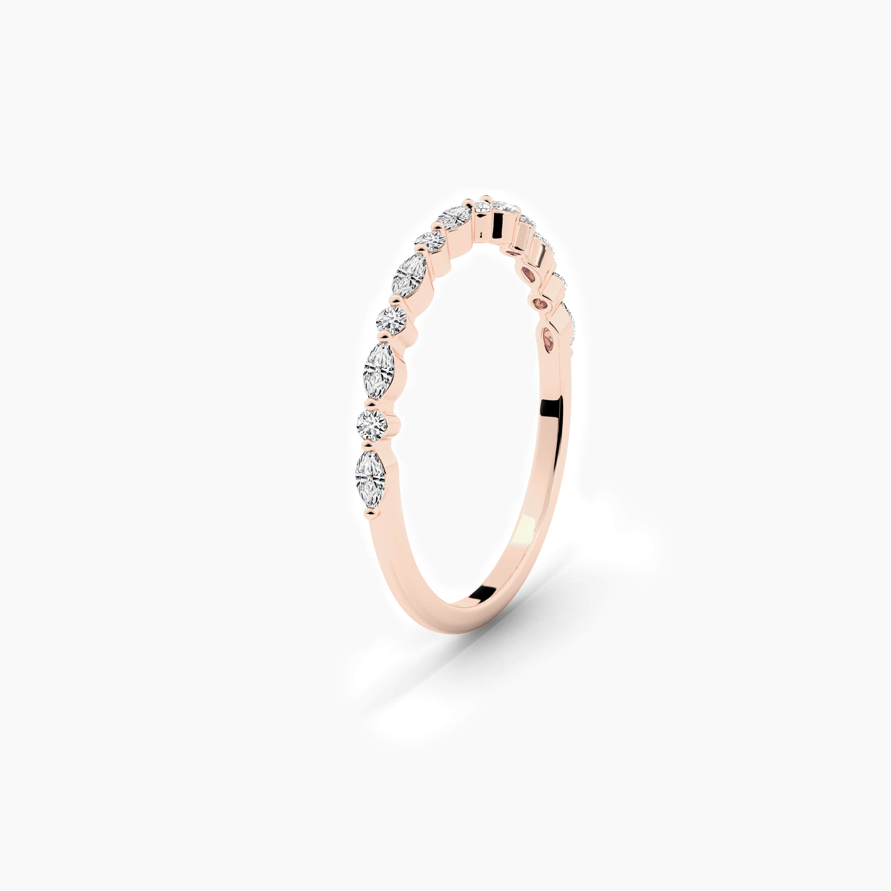 rose gold wedding eternity band