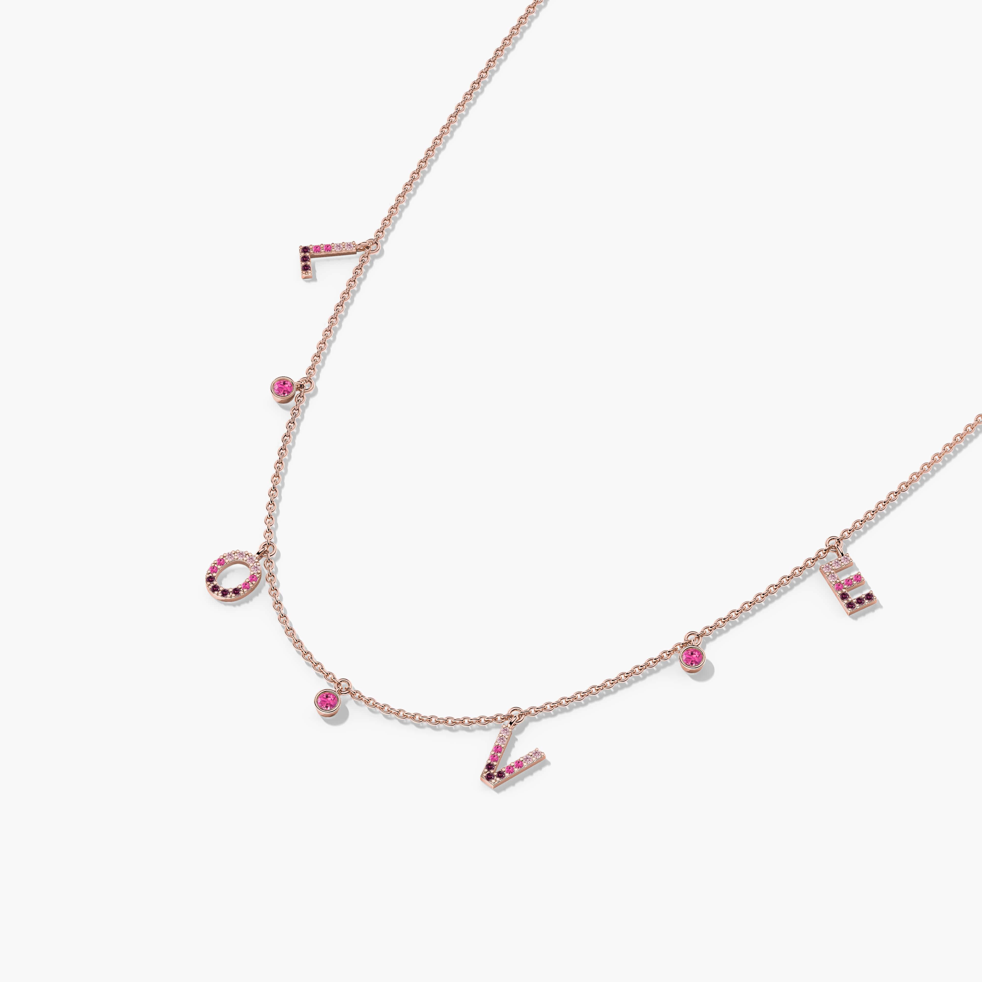 Love Station Necklace with Initial Pendant