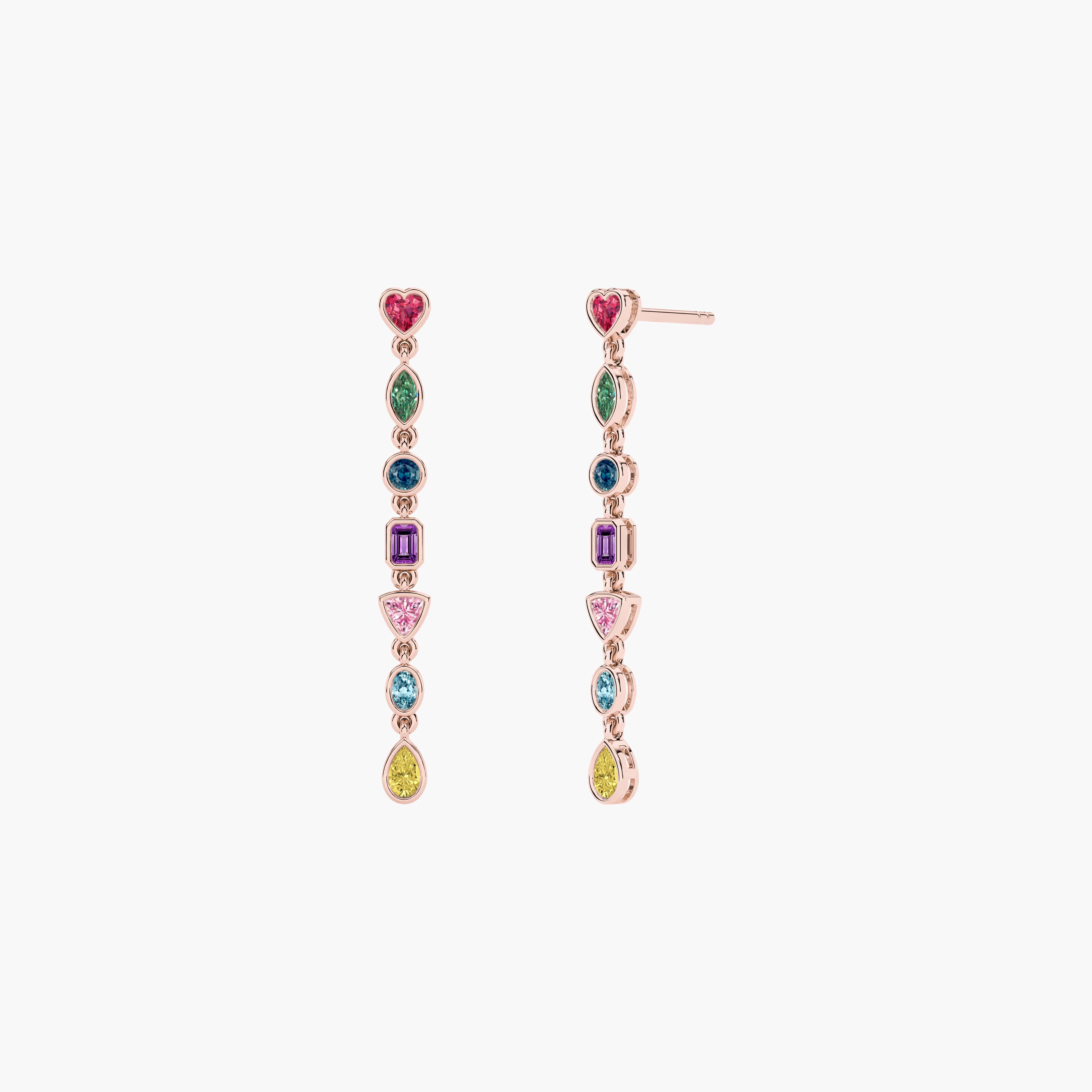 gem dangle earrings