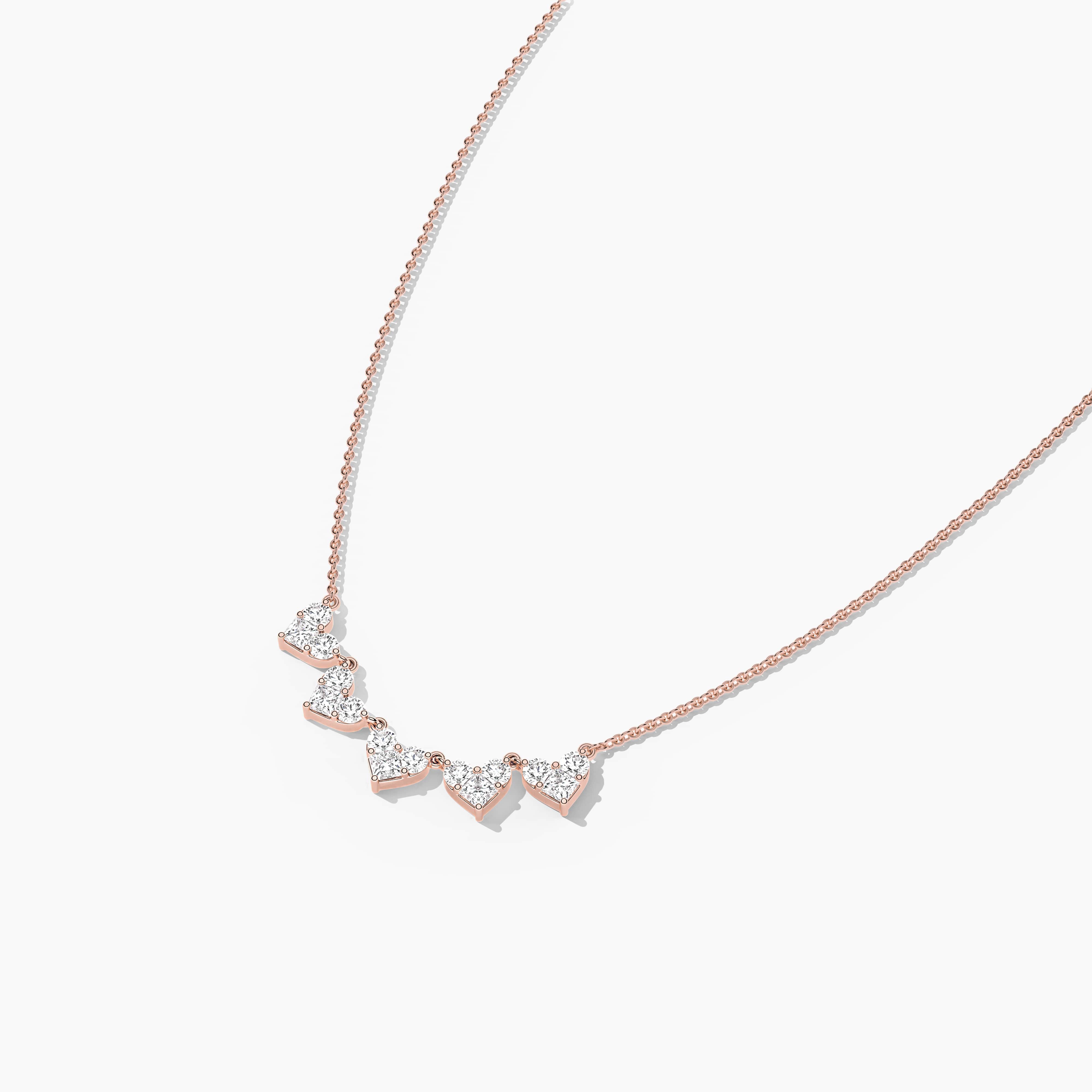 invisible necklace with diamond