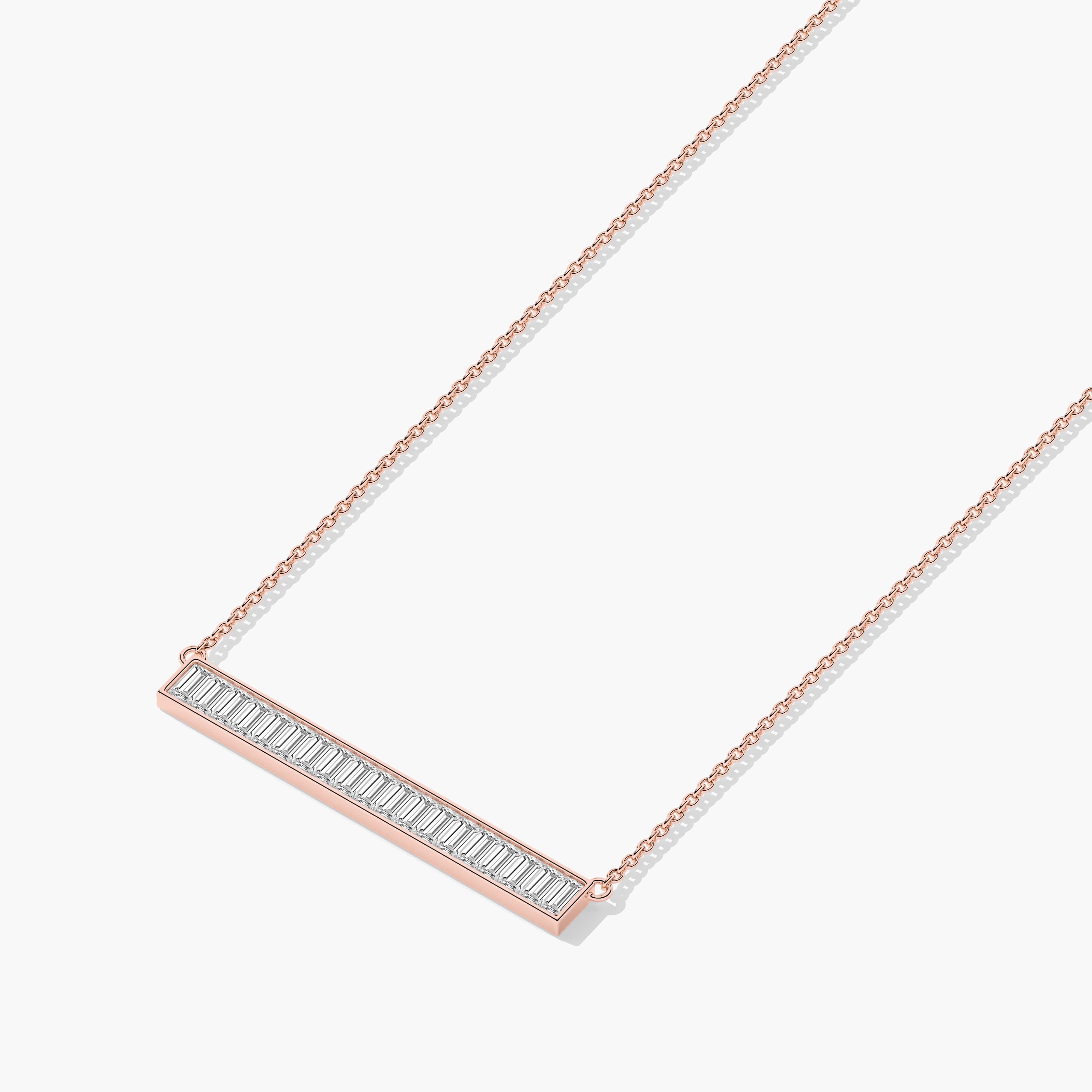 diamond baguette pendant