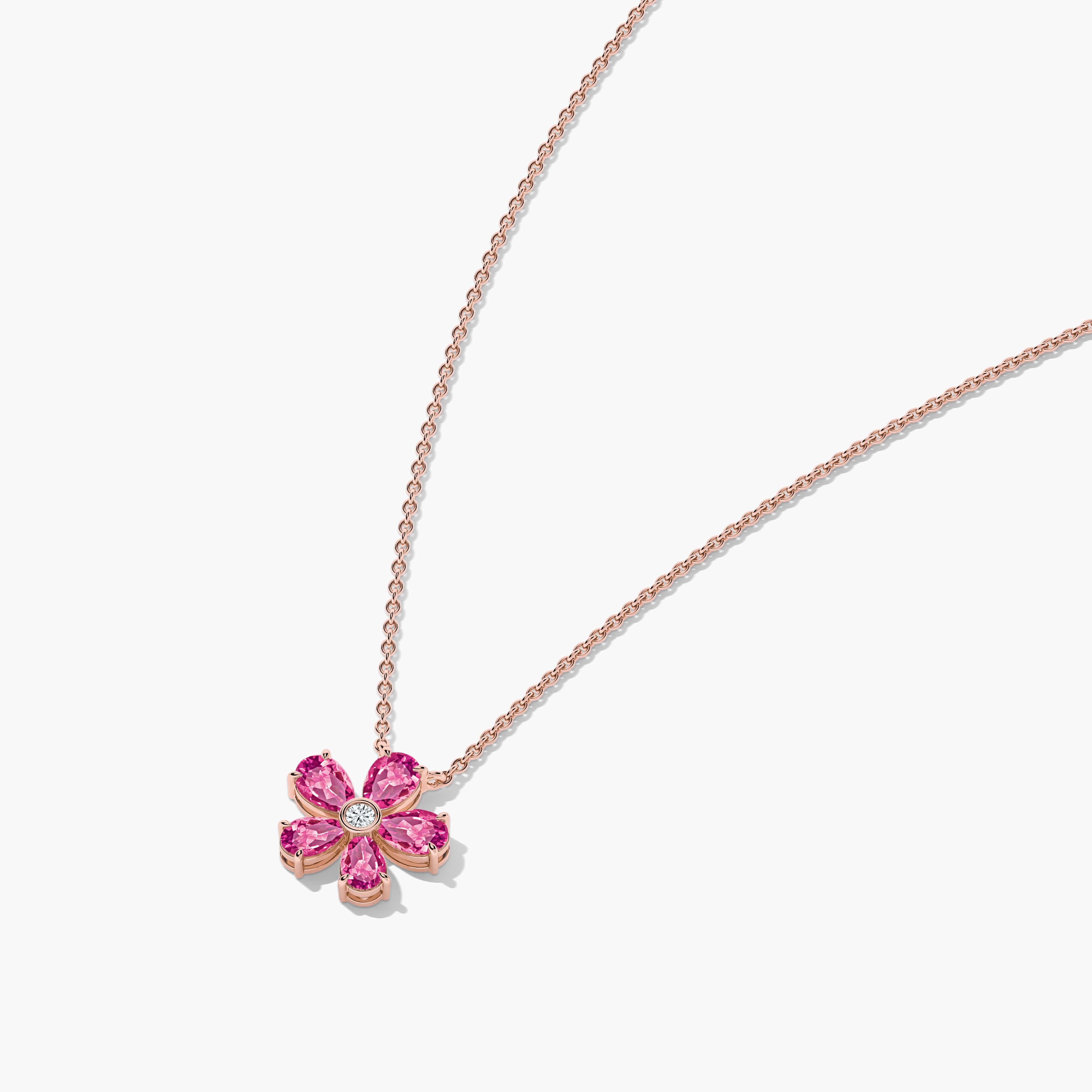 flower gold pendant necklace