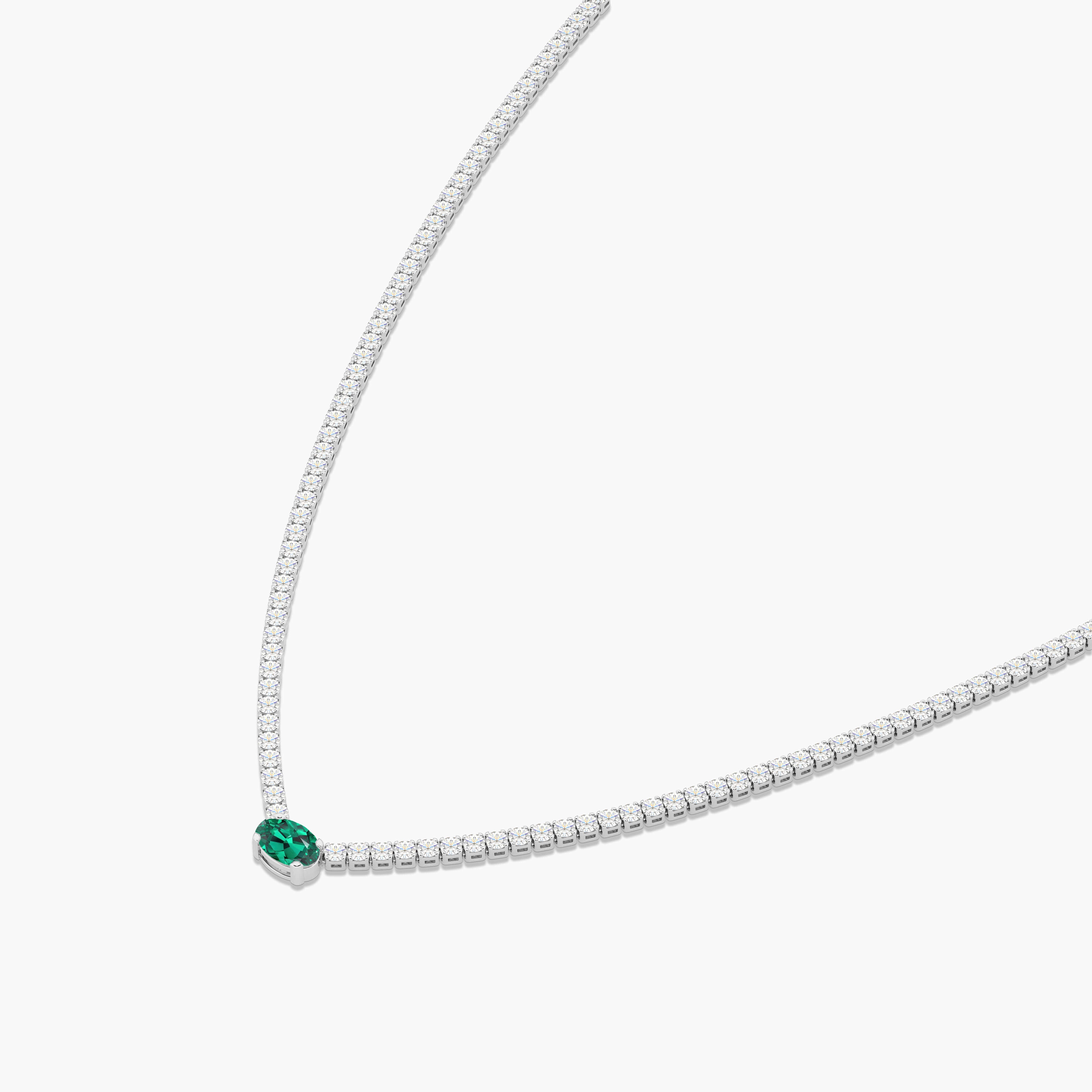 Emerald pendant neckalce