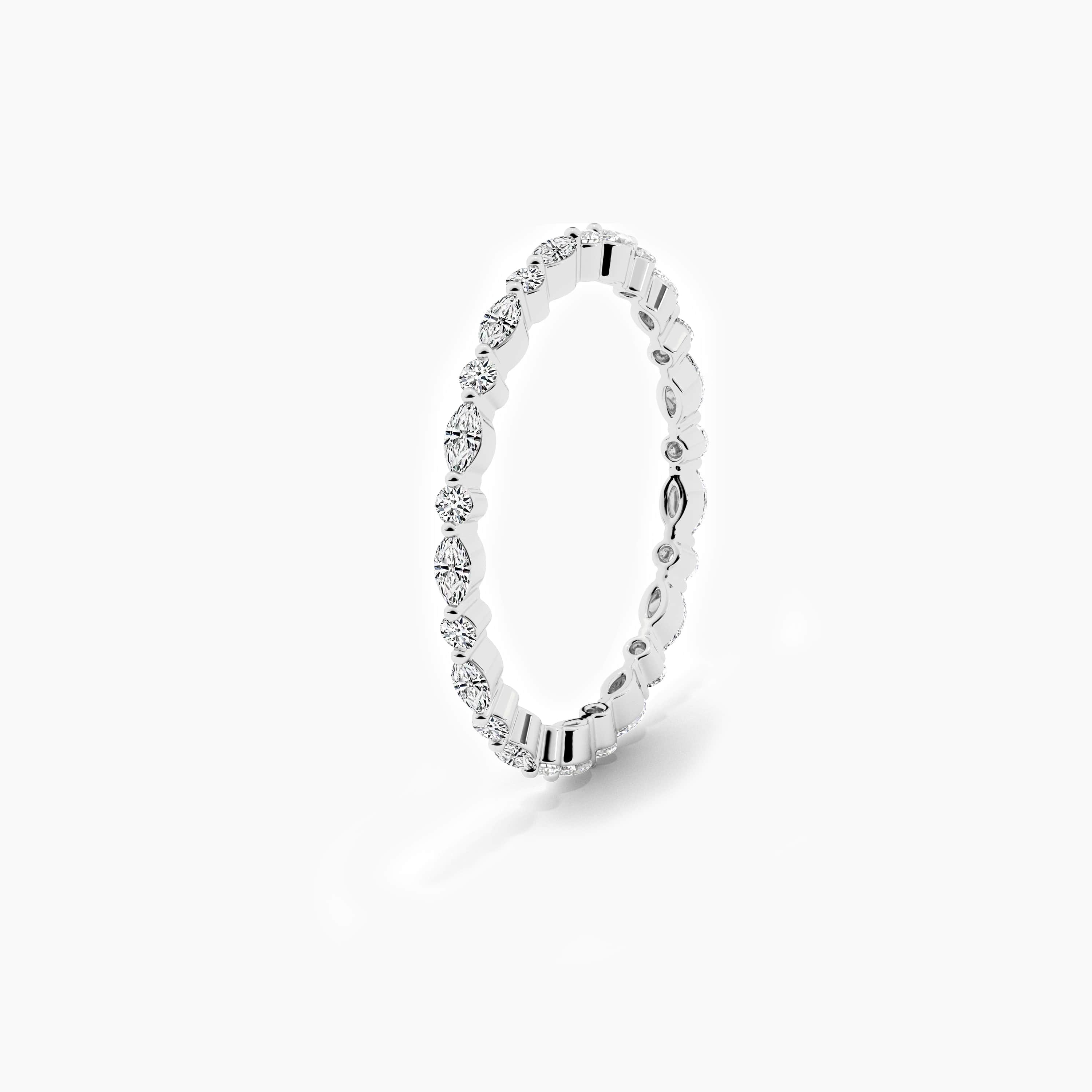 eternity wedding band white gold 