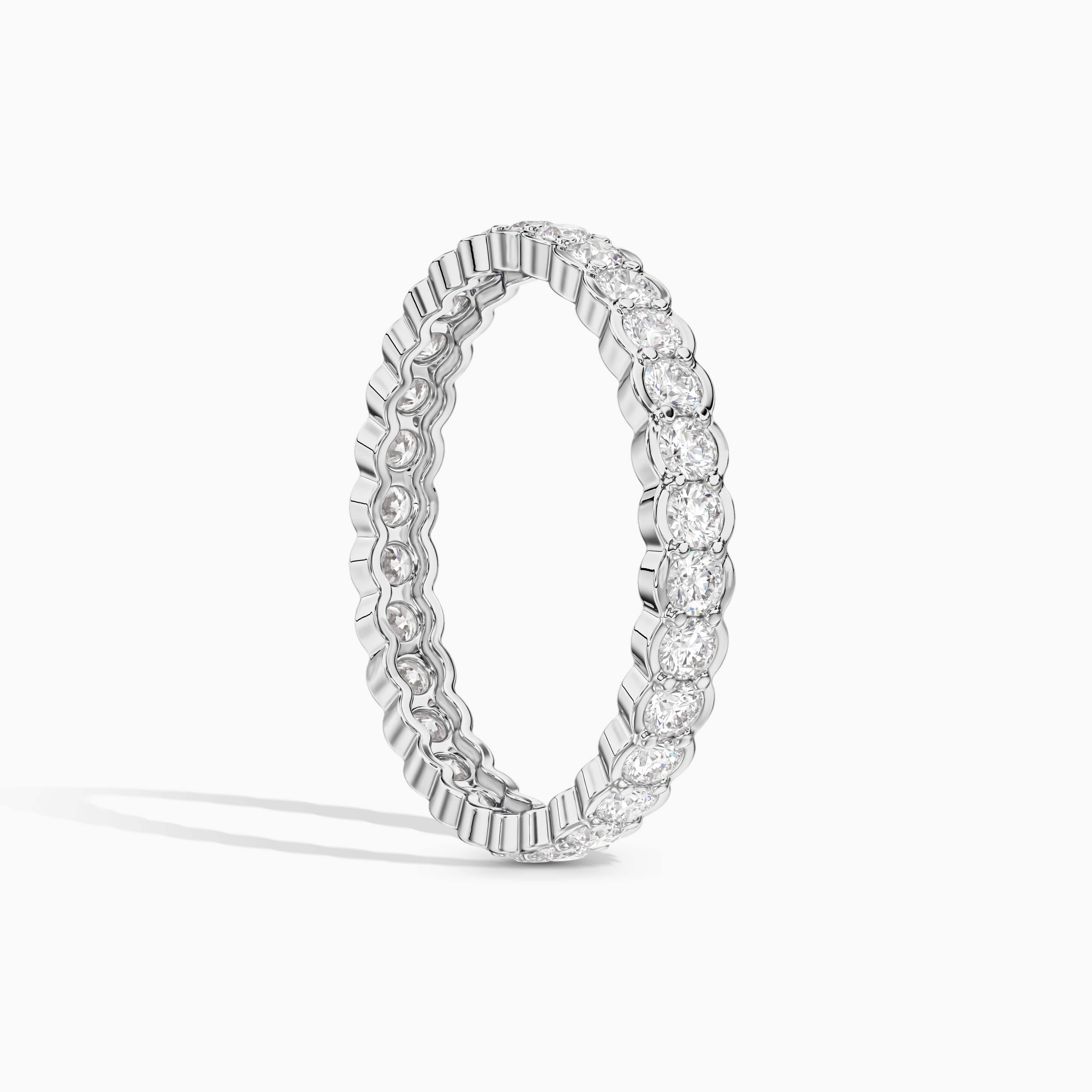 round cut diamond eternity band