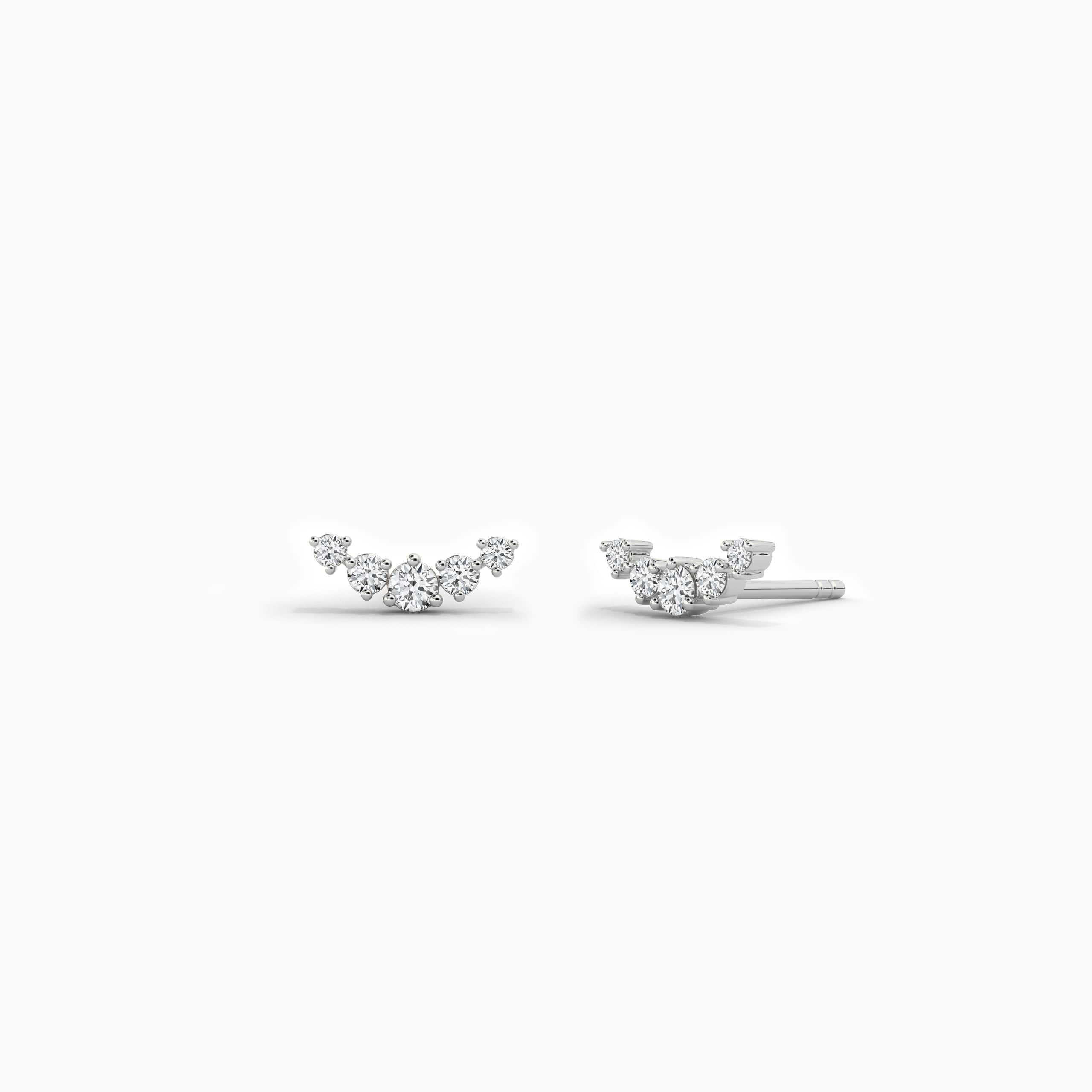caliber earring for woman white gold 
