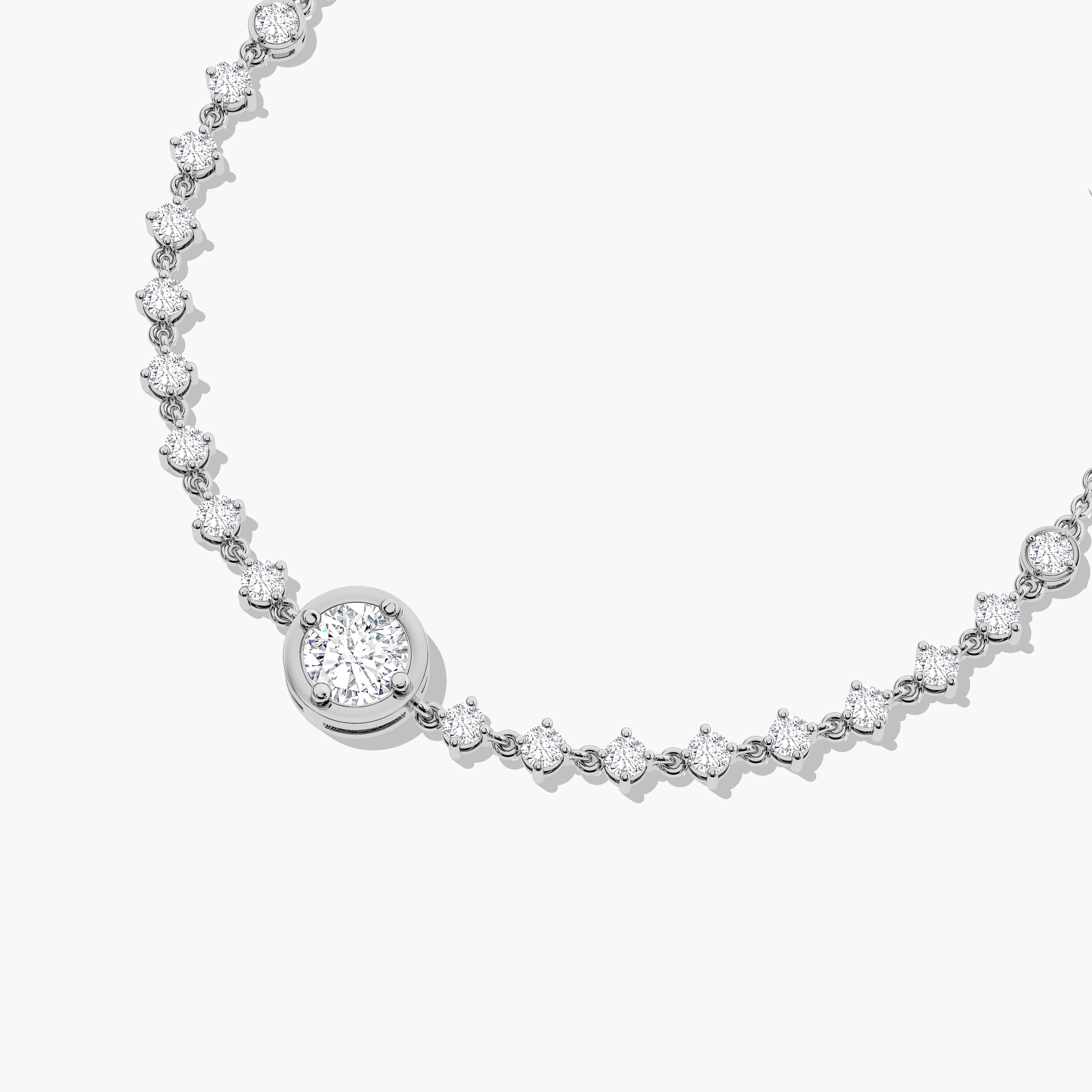 white gold diamond tennis bracelet​