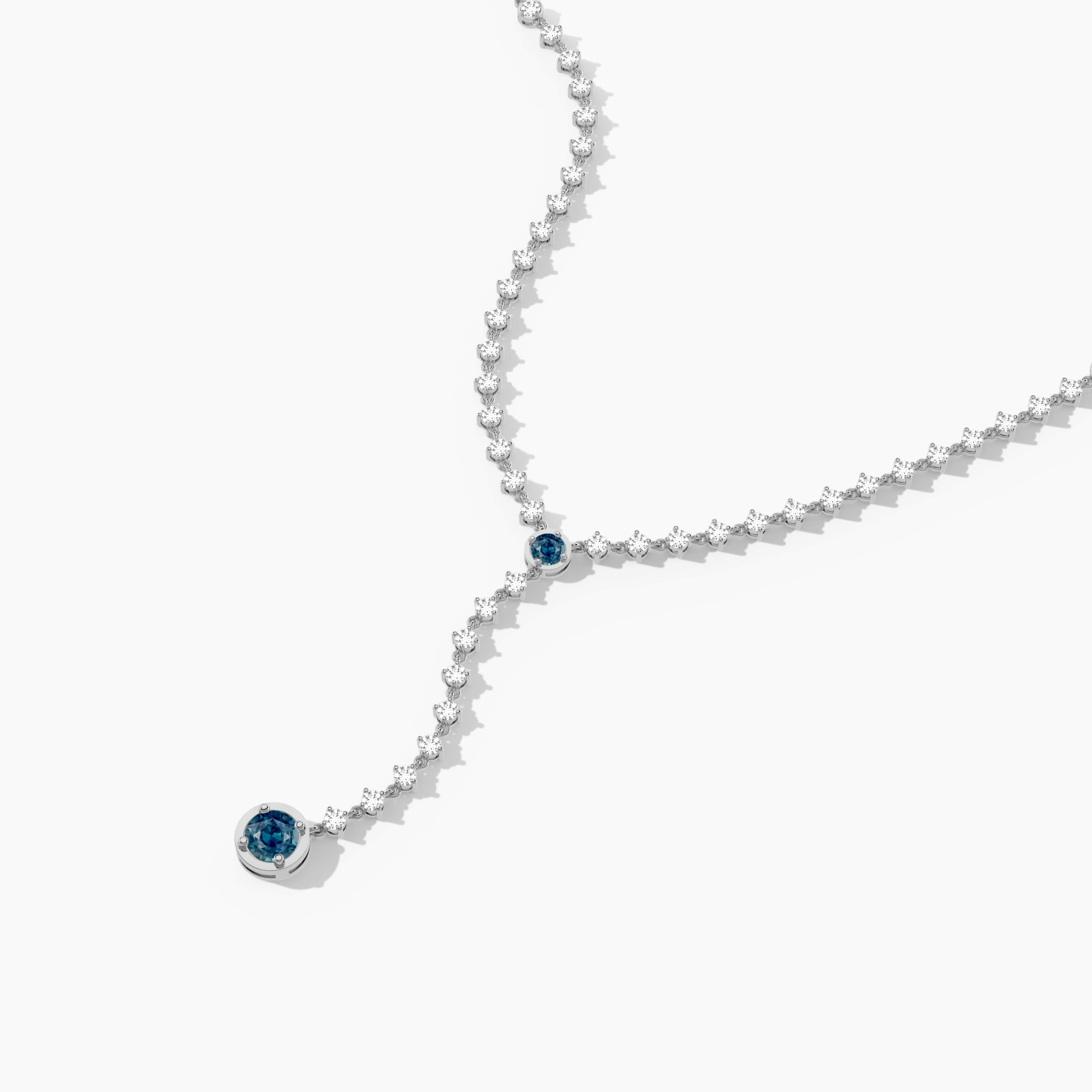 Green Blue Diamond Women's Lariat Necklace