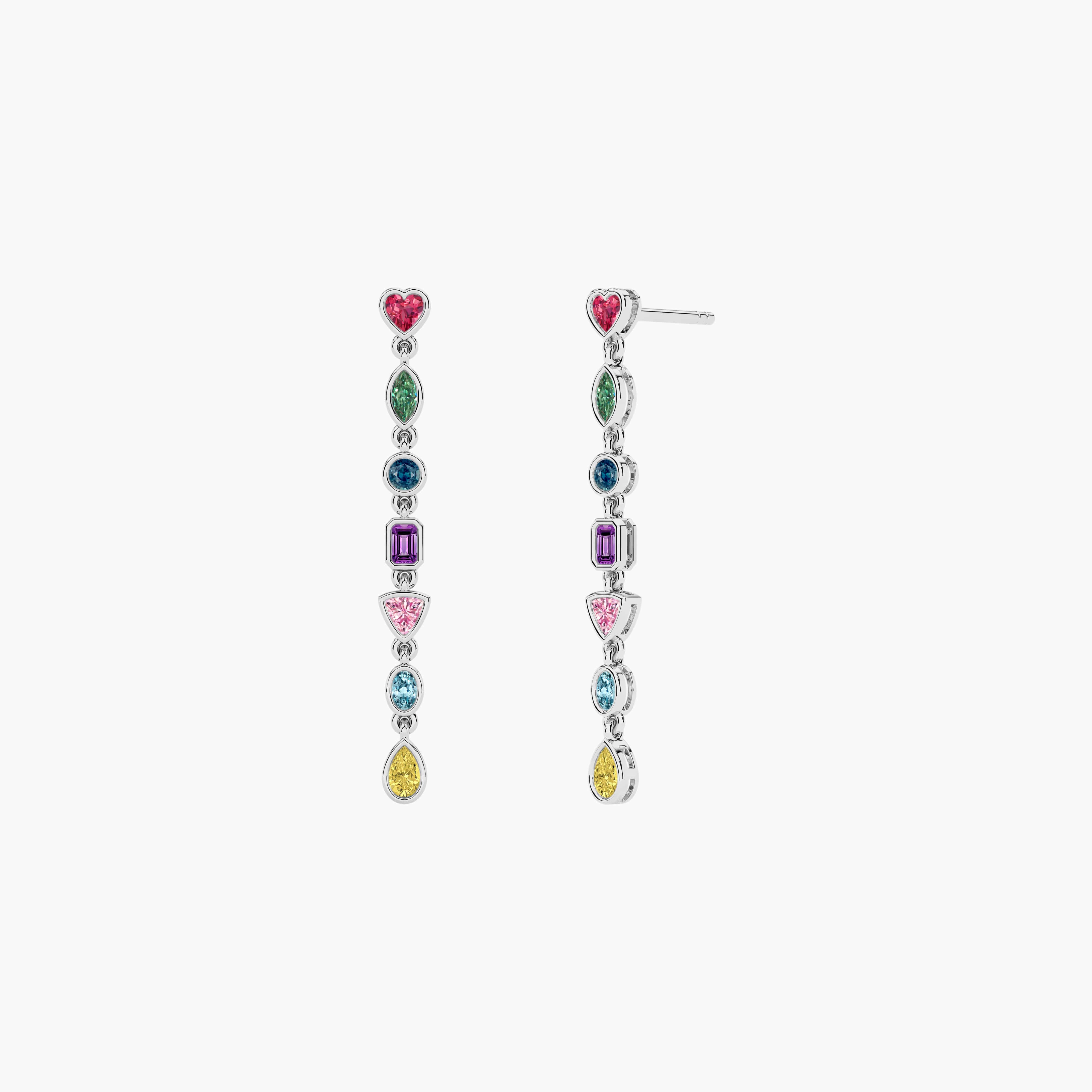 gemstone dangling earrings