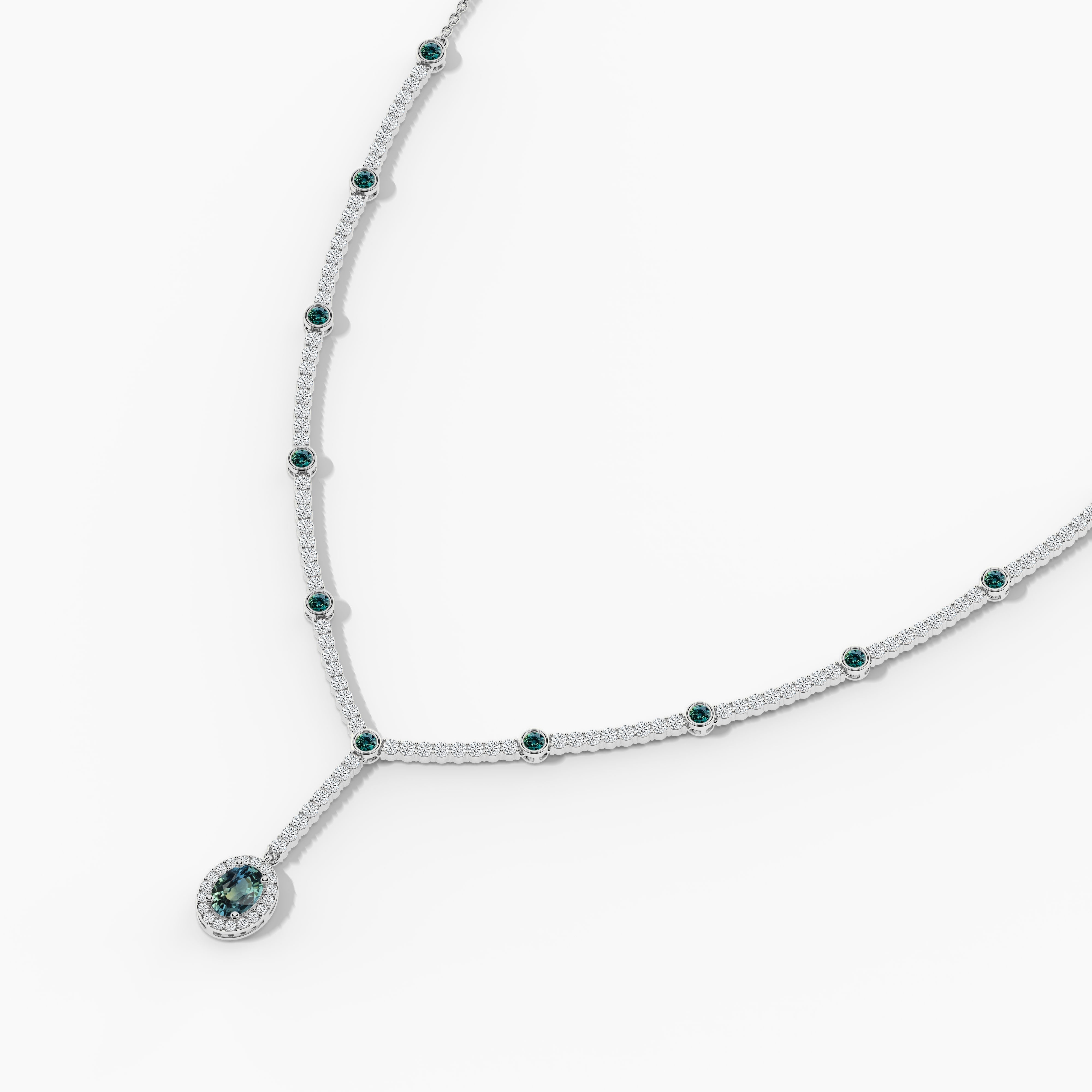 white sapphire necklace​