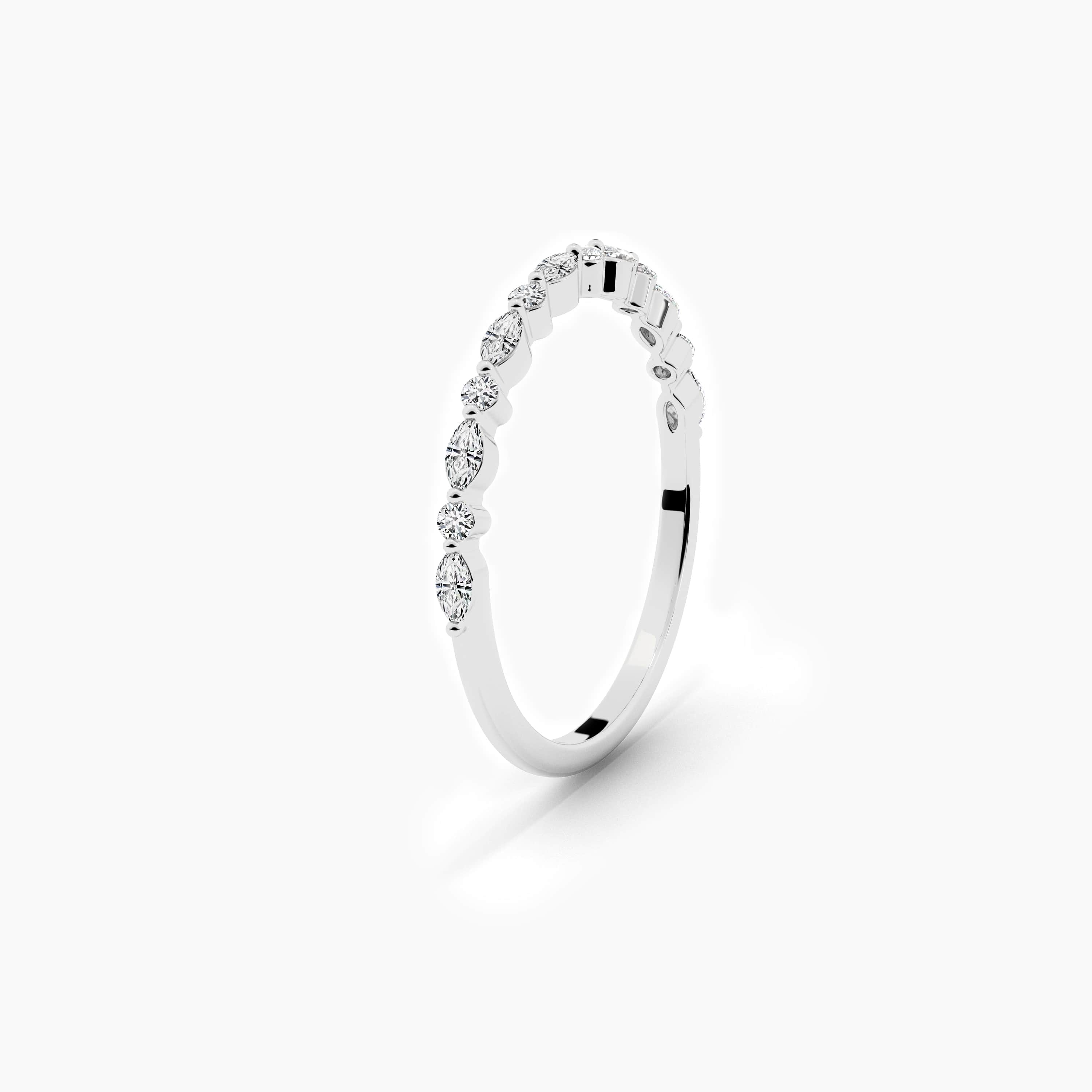 white gold wedding eternity band