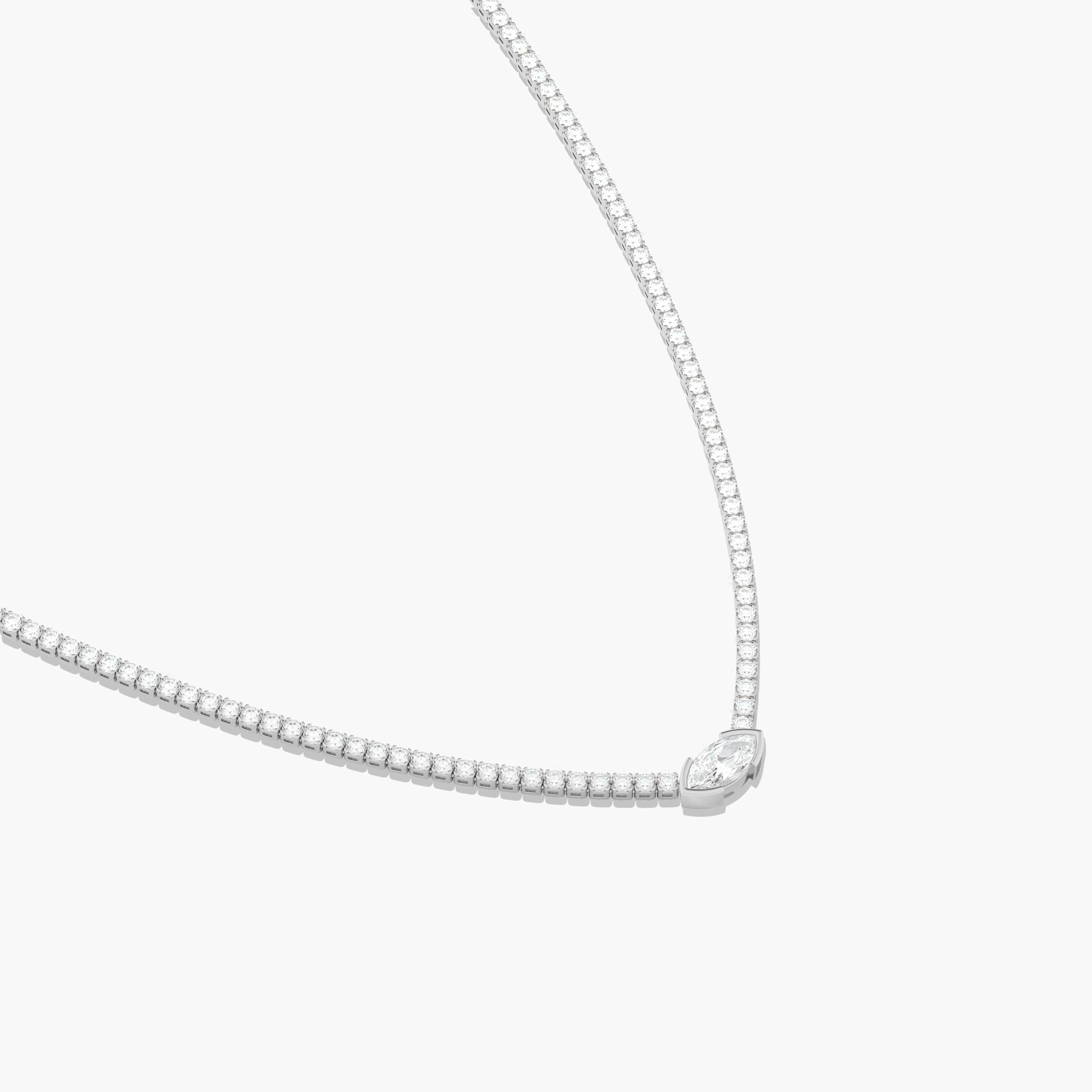 14k gold tennis necklace