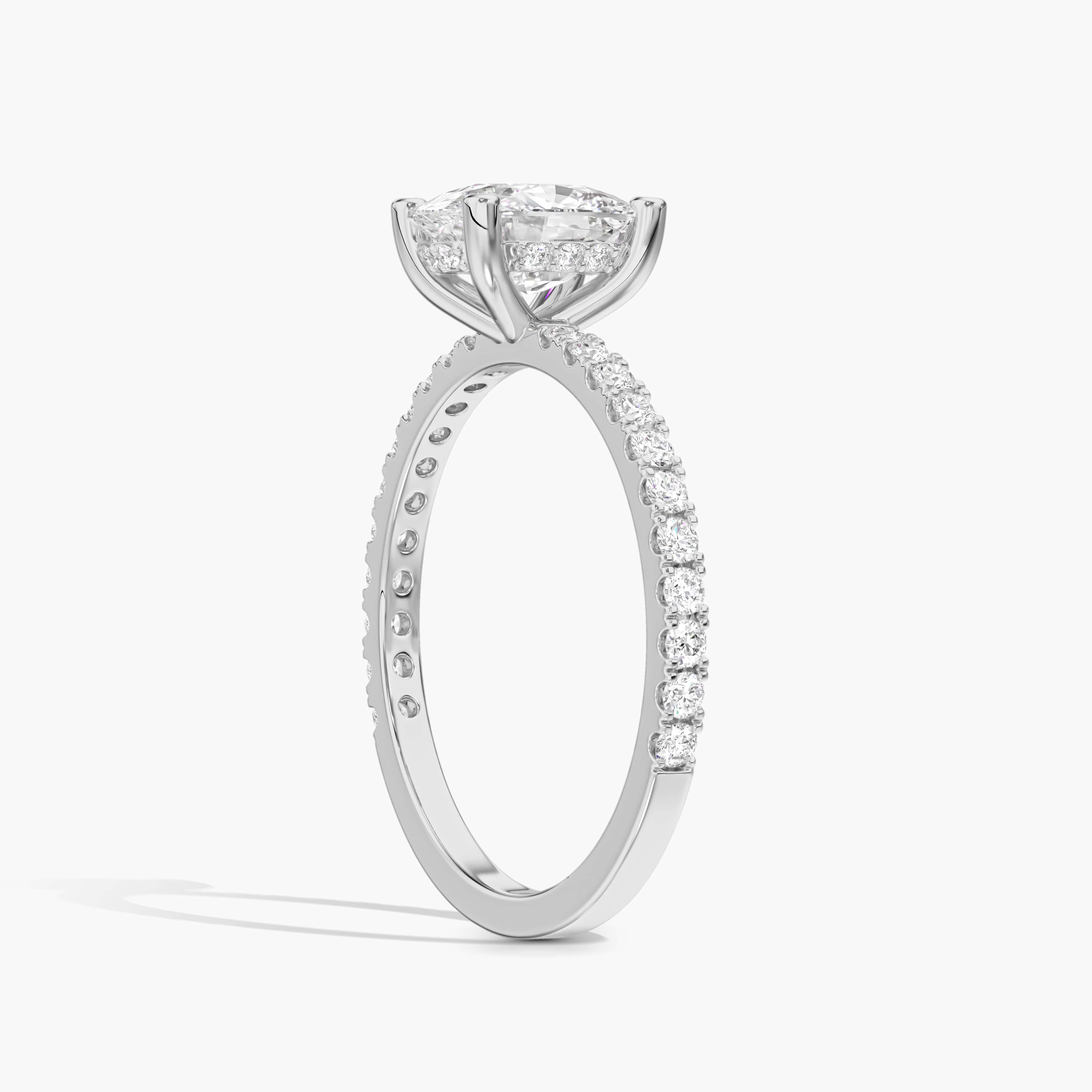 elongated cushion engagement ring 