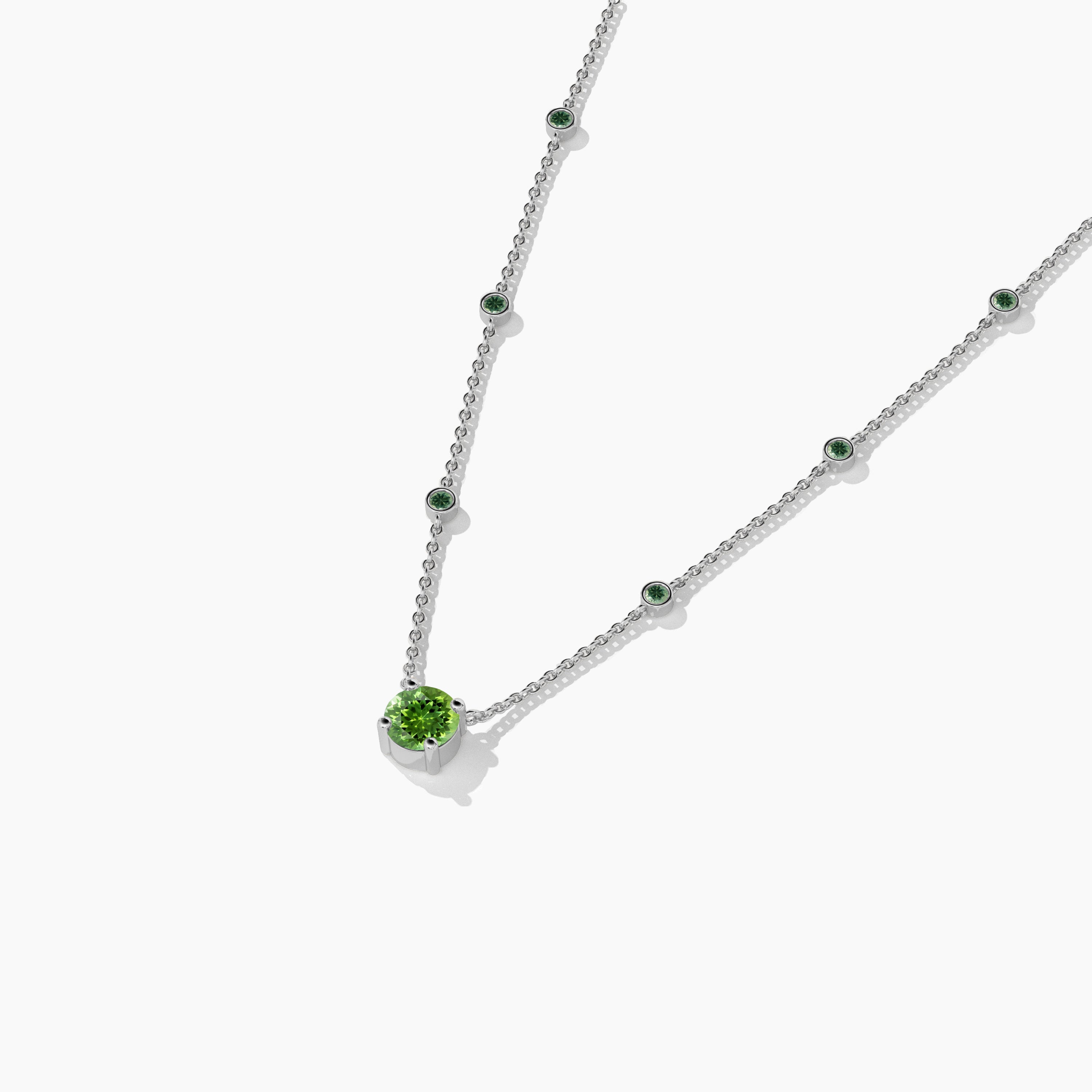 white gold diamond station necklace