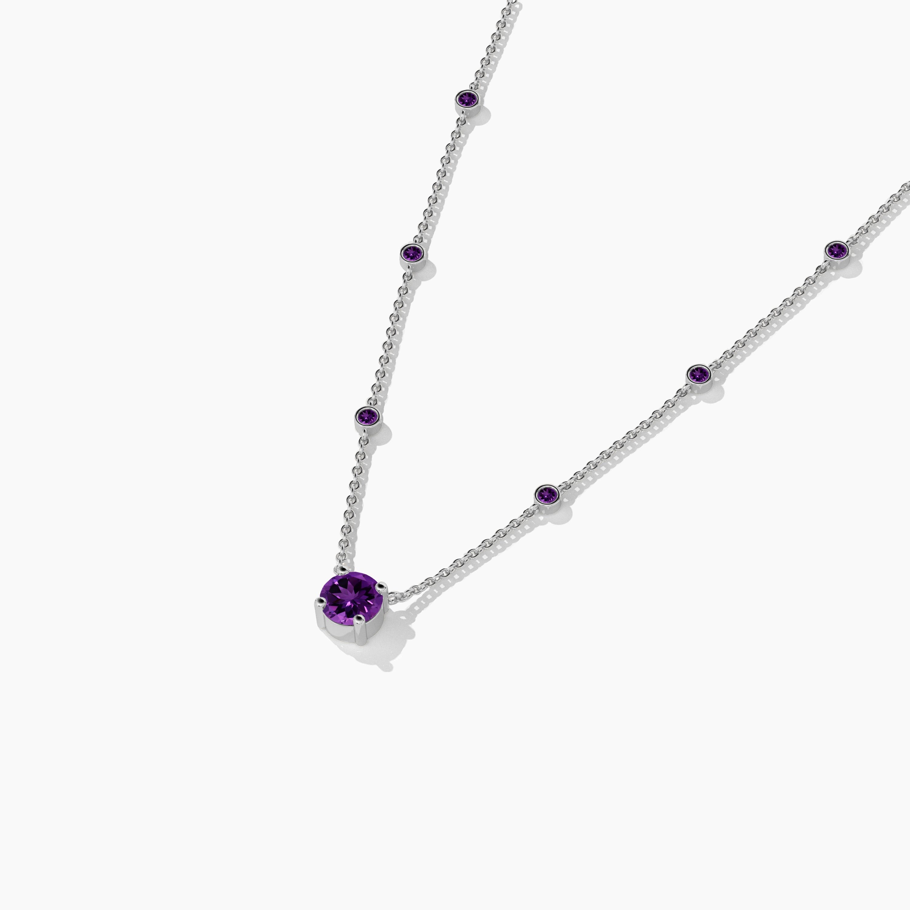 amethyst station necklace