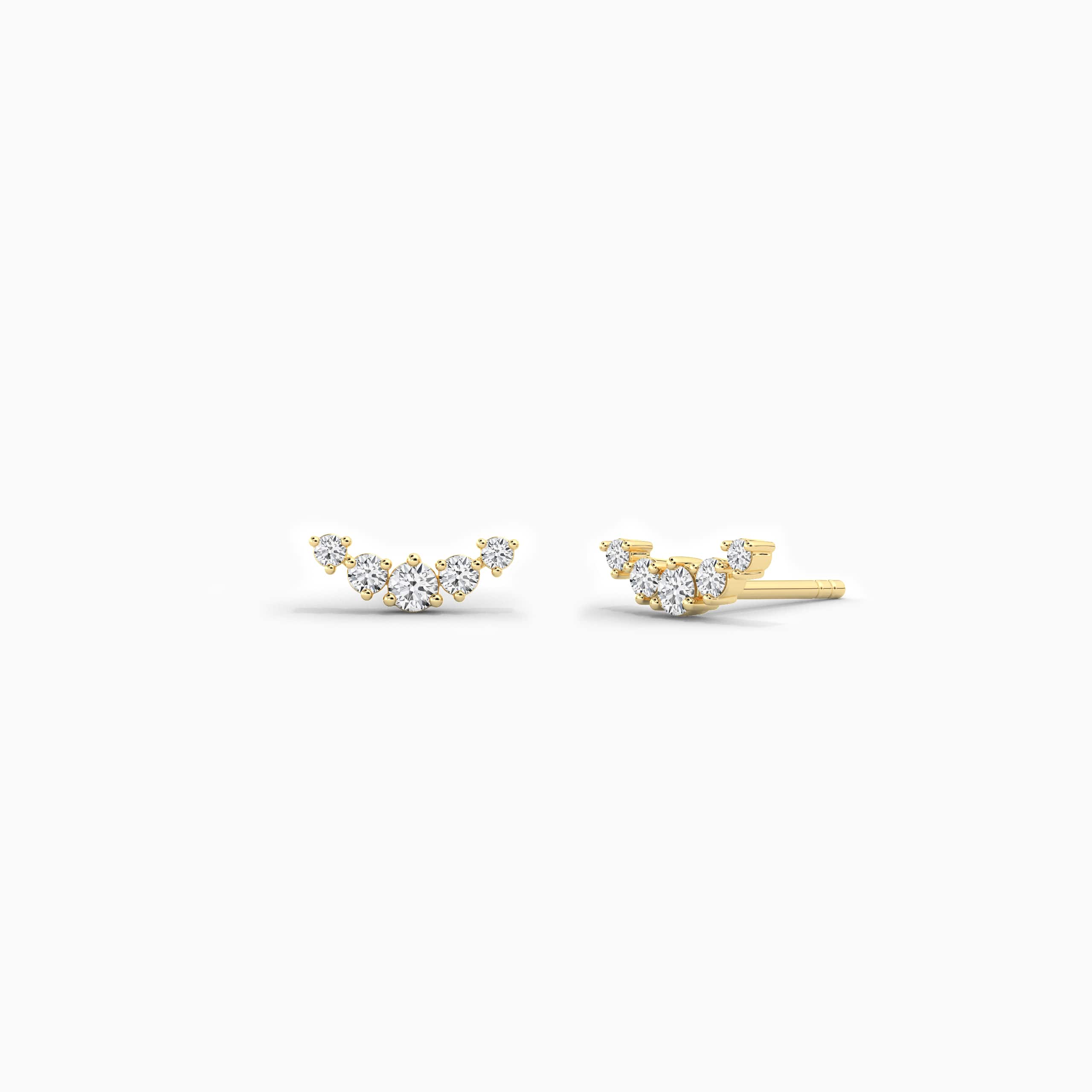 climber  earring in yellow gold 