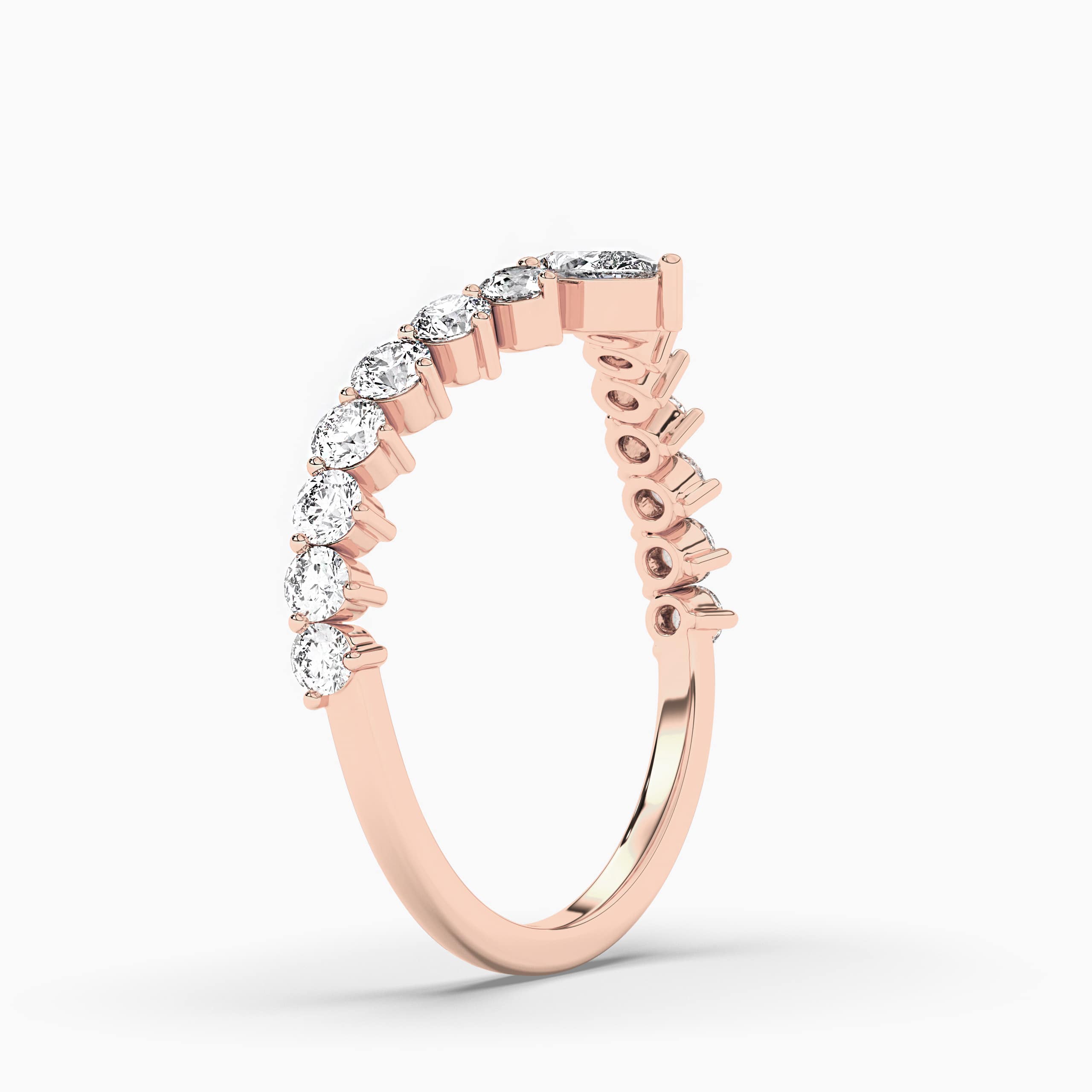 Pear shaped sapphire engagement ring set rose gold