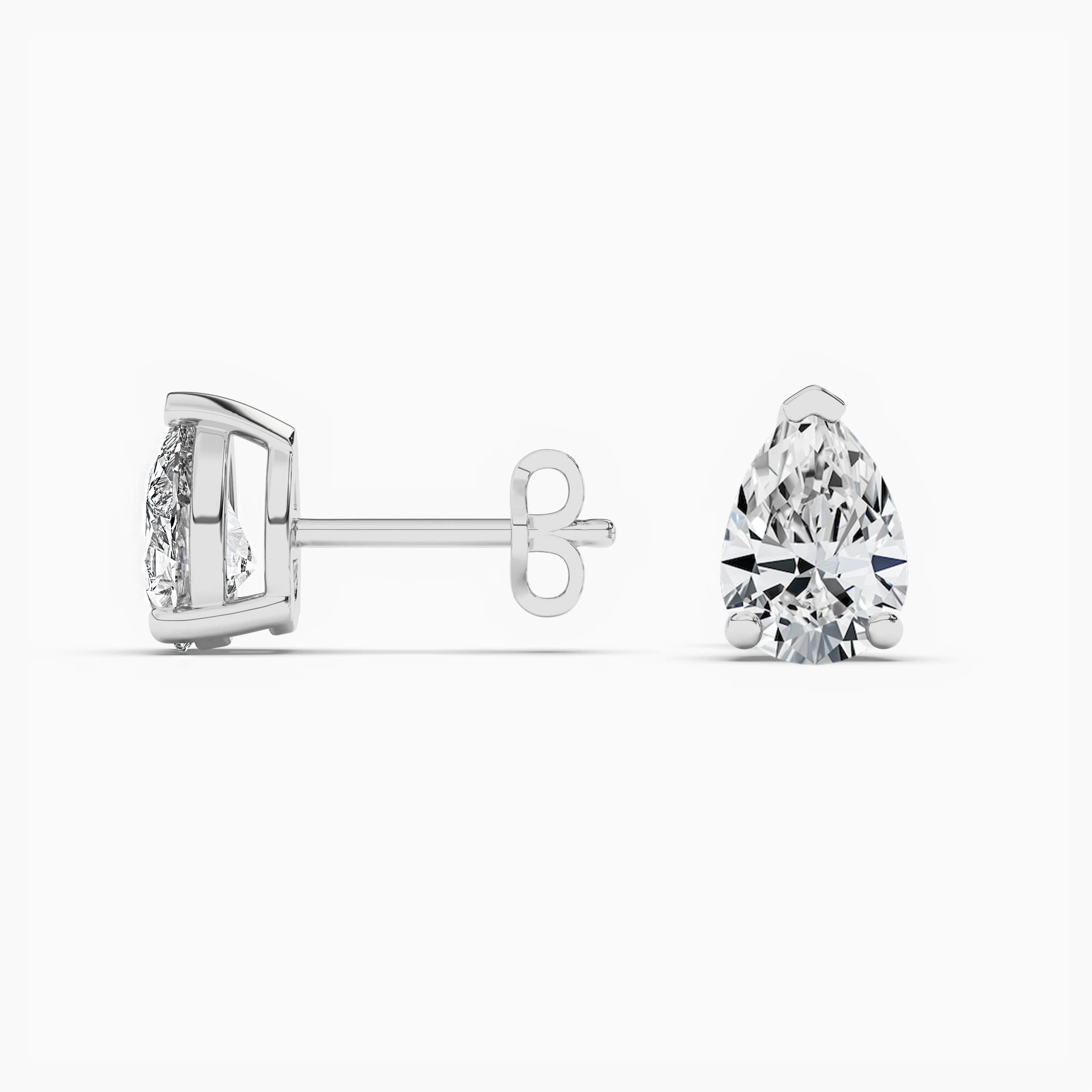 Earrings White Gold and pear Diamonds