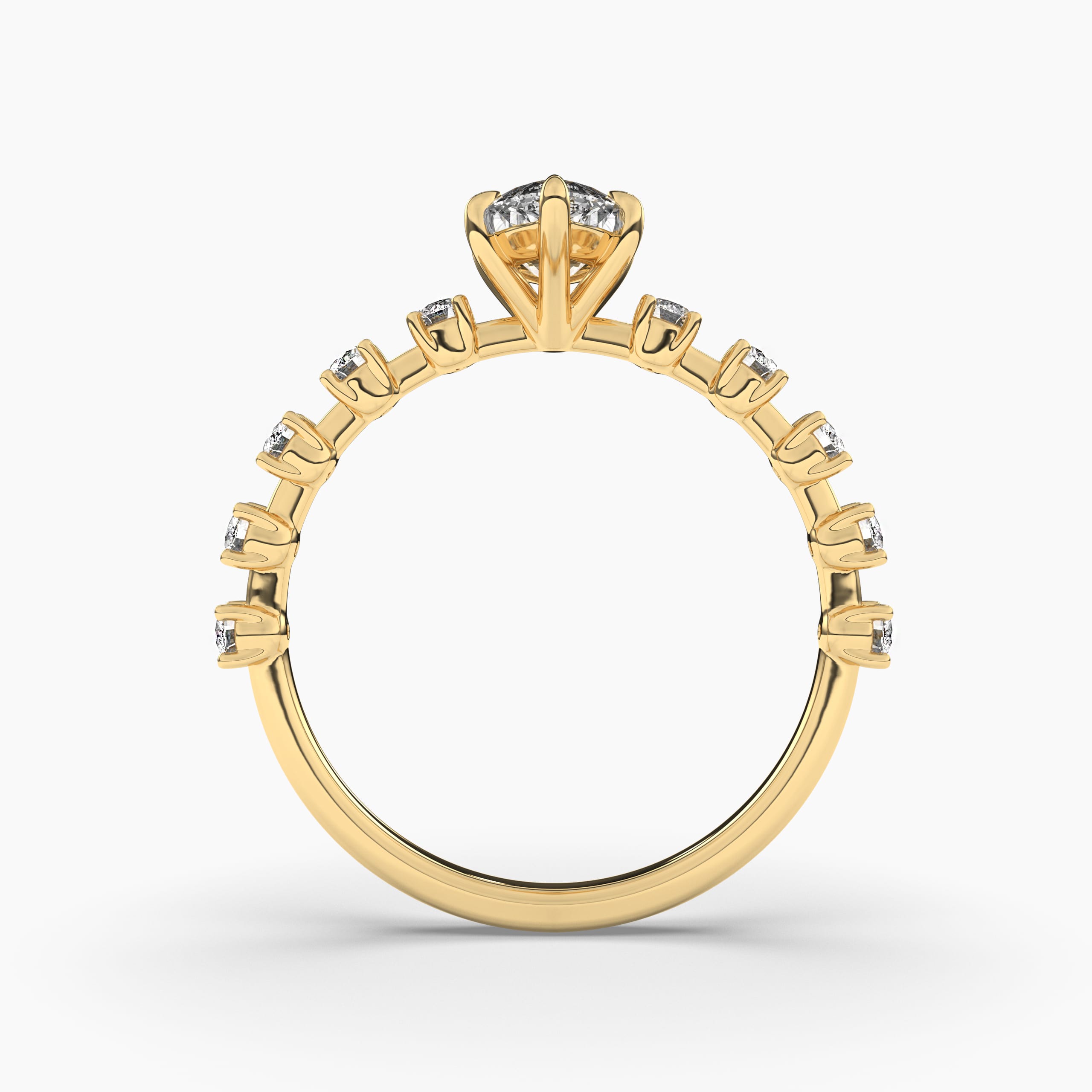 yellow gold marquise diamond engagement ring 