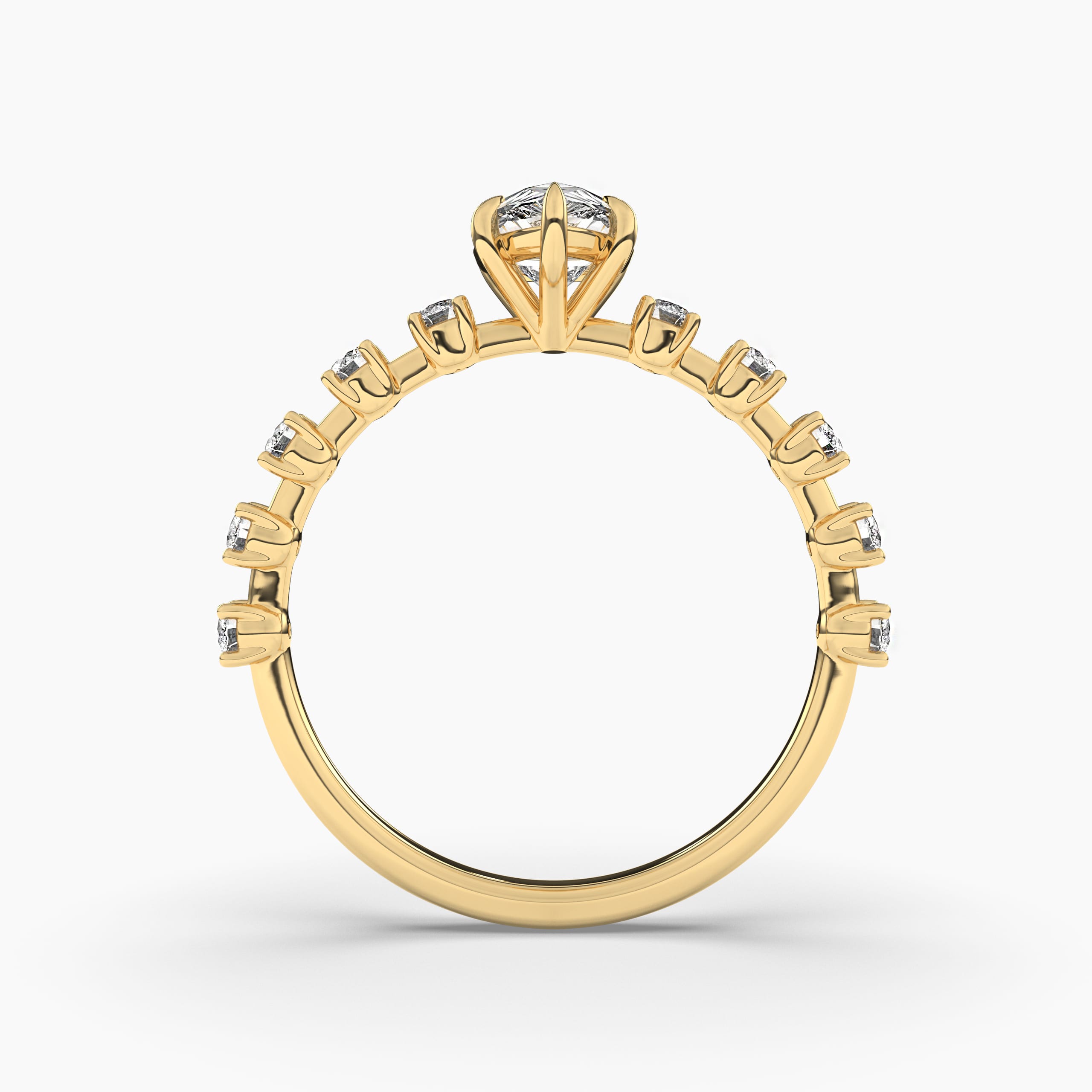  RUBY PEAR SHAPE DIAMOND DESIGN RING