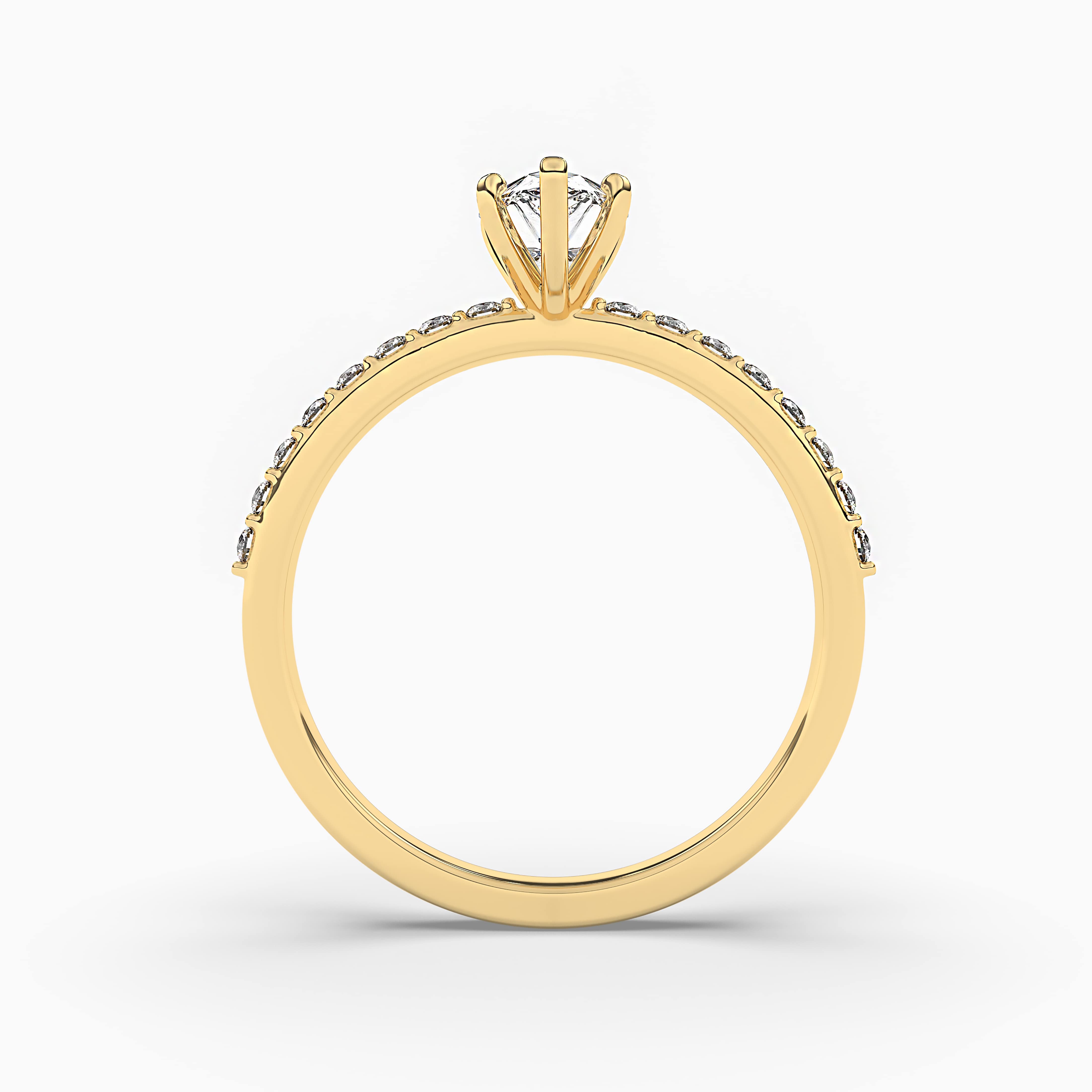 Yellow Gold Pear Shaped Engagement Rings