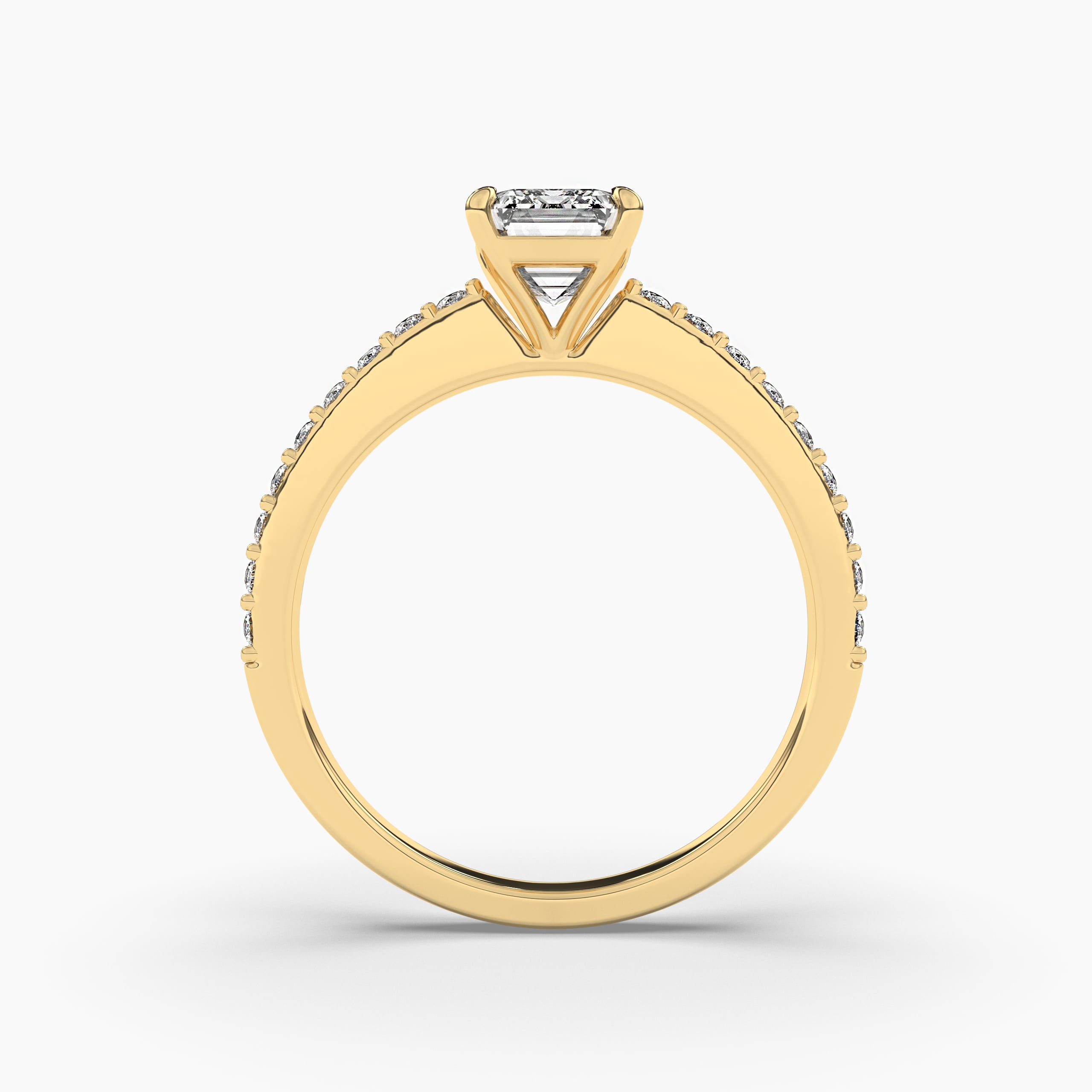 Side Stones Diamond Engagement Ring 
