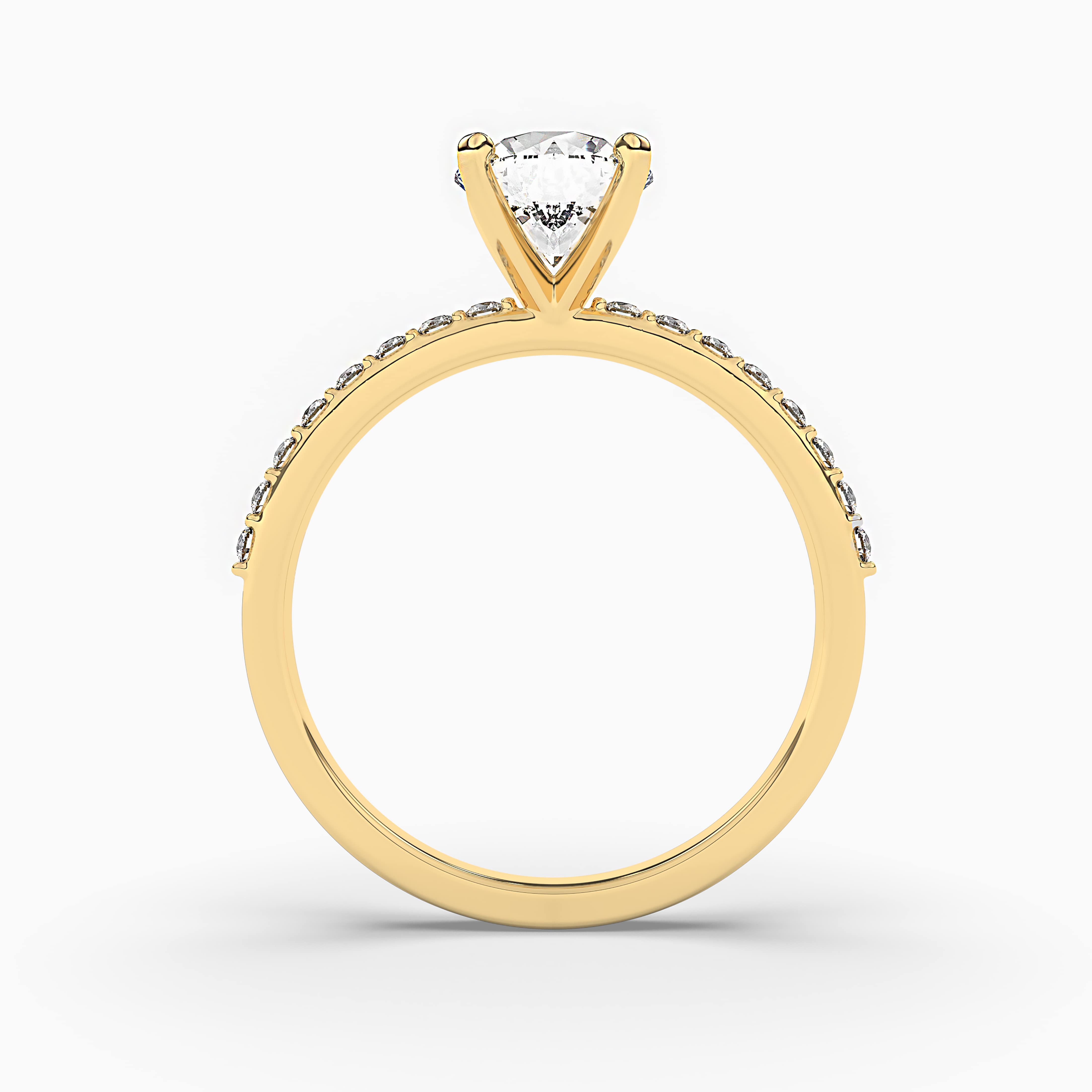 Yellow Gold Engagement Ring and Wedding 
