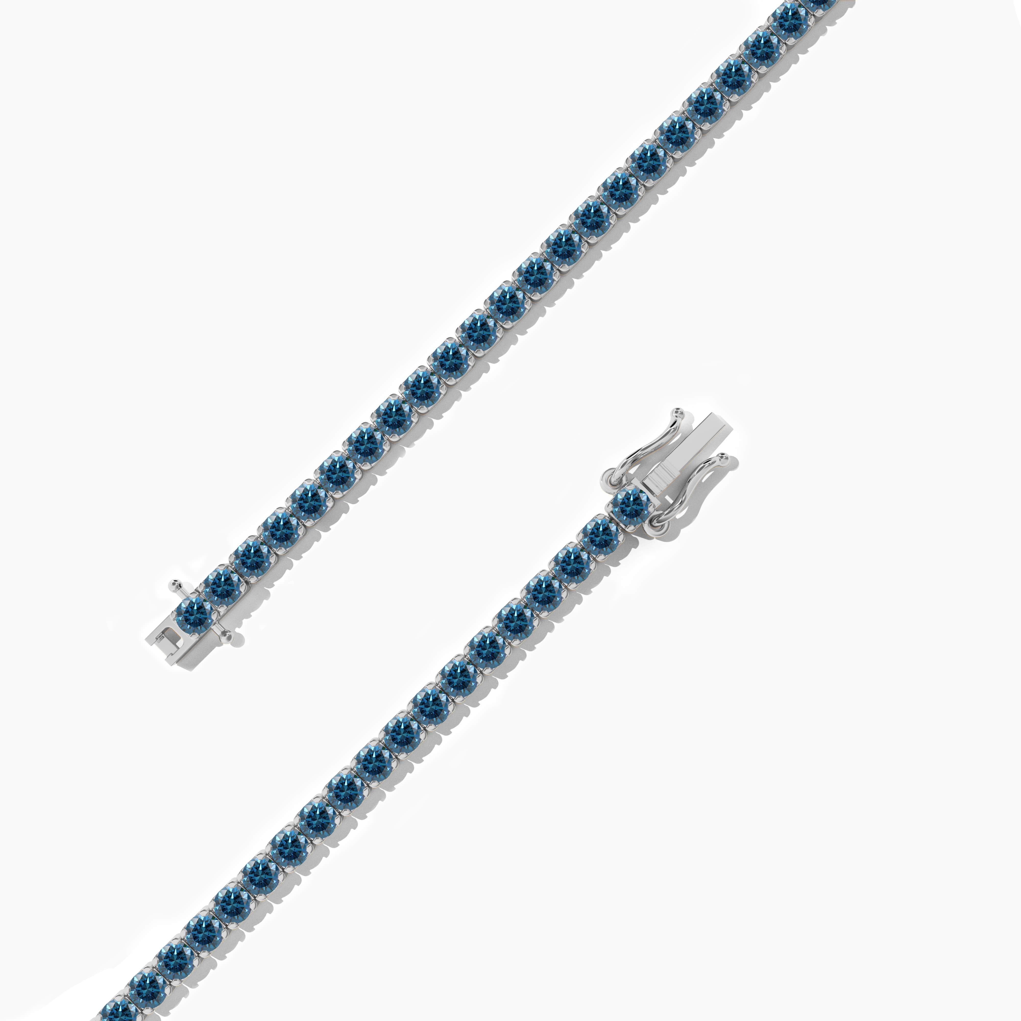 sapphire tennis bracelet gold