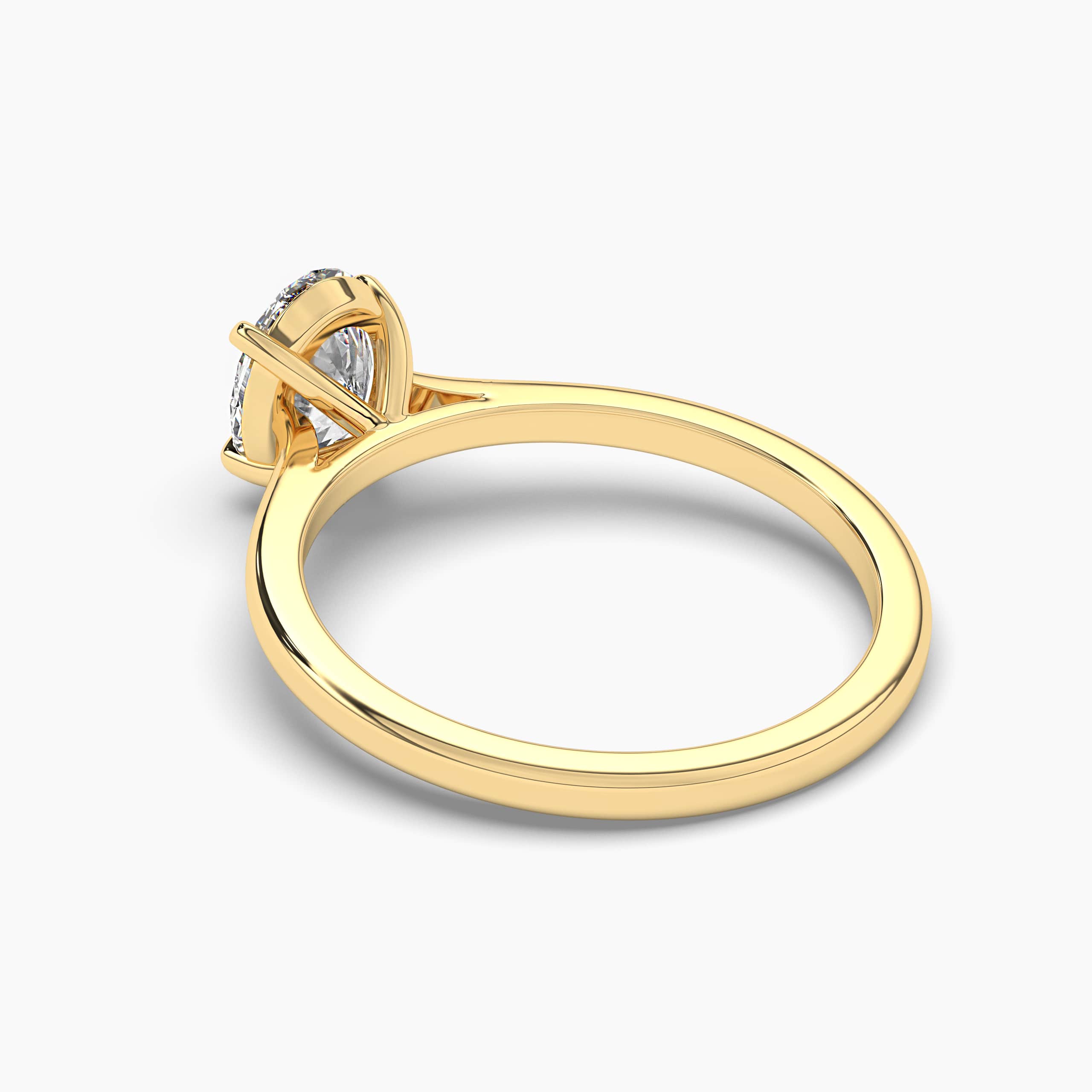 Oval Engagement Ring Setting In Yellow Gold