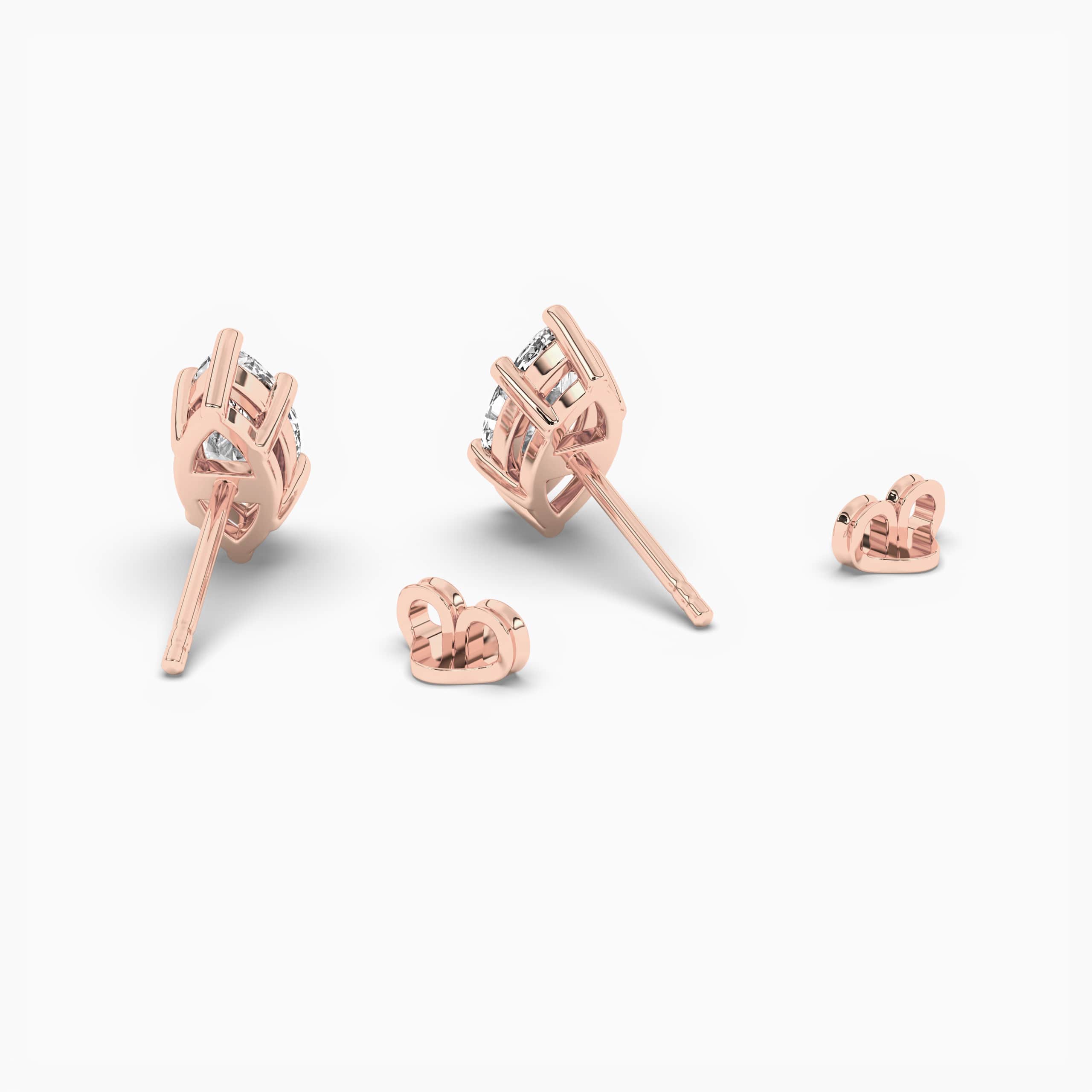 Marquise Diamond Earrings in Rose Gold For Woman's