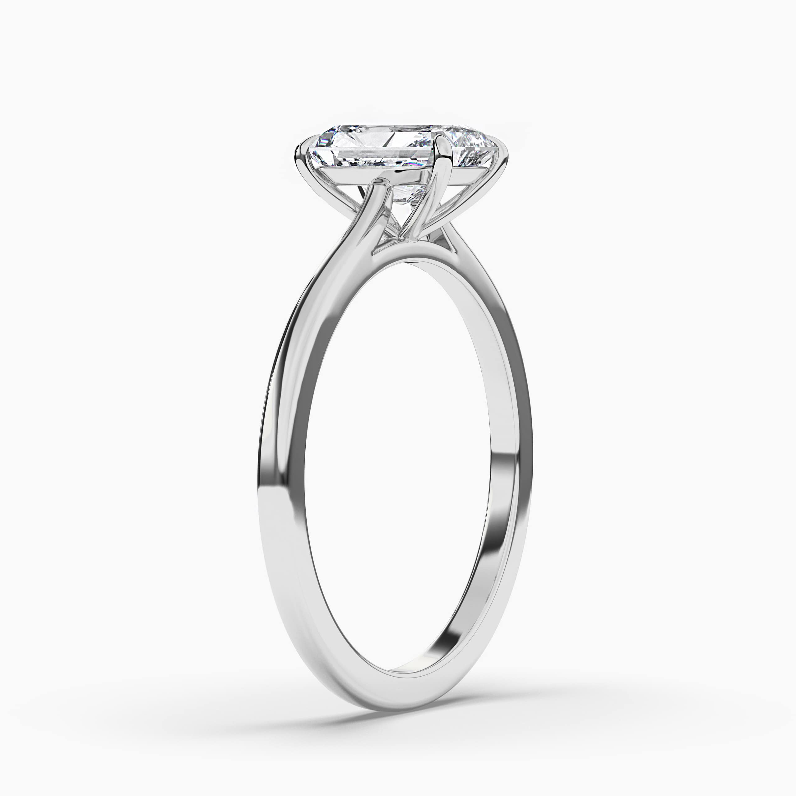 Radiant Cut Engagement Ring In White Gold