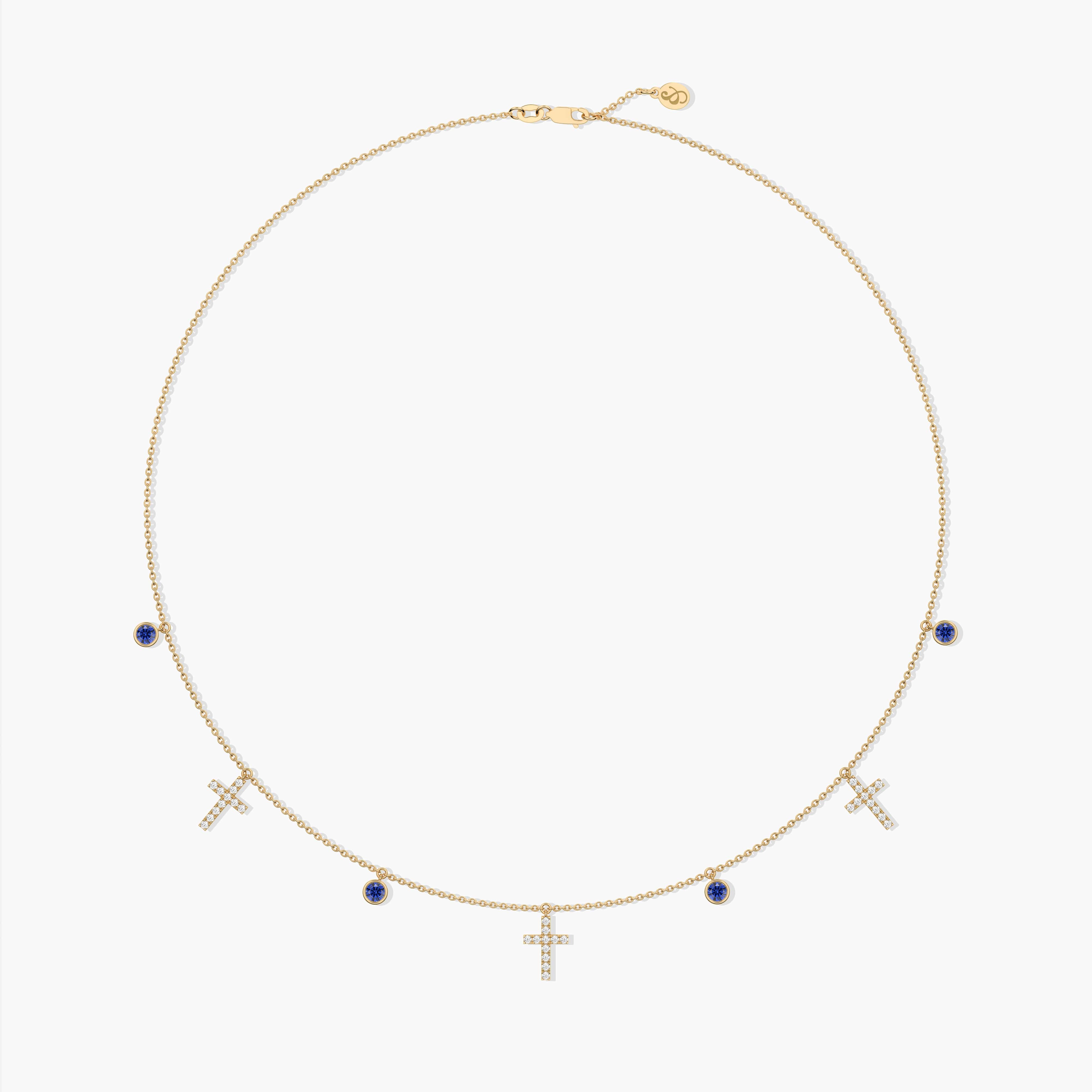 14k gold station necklace