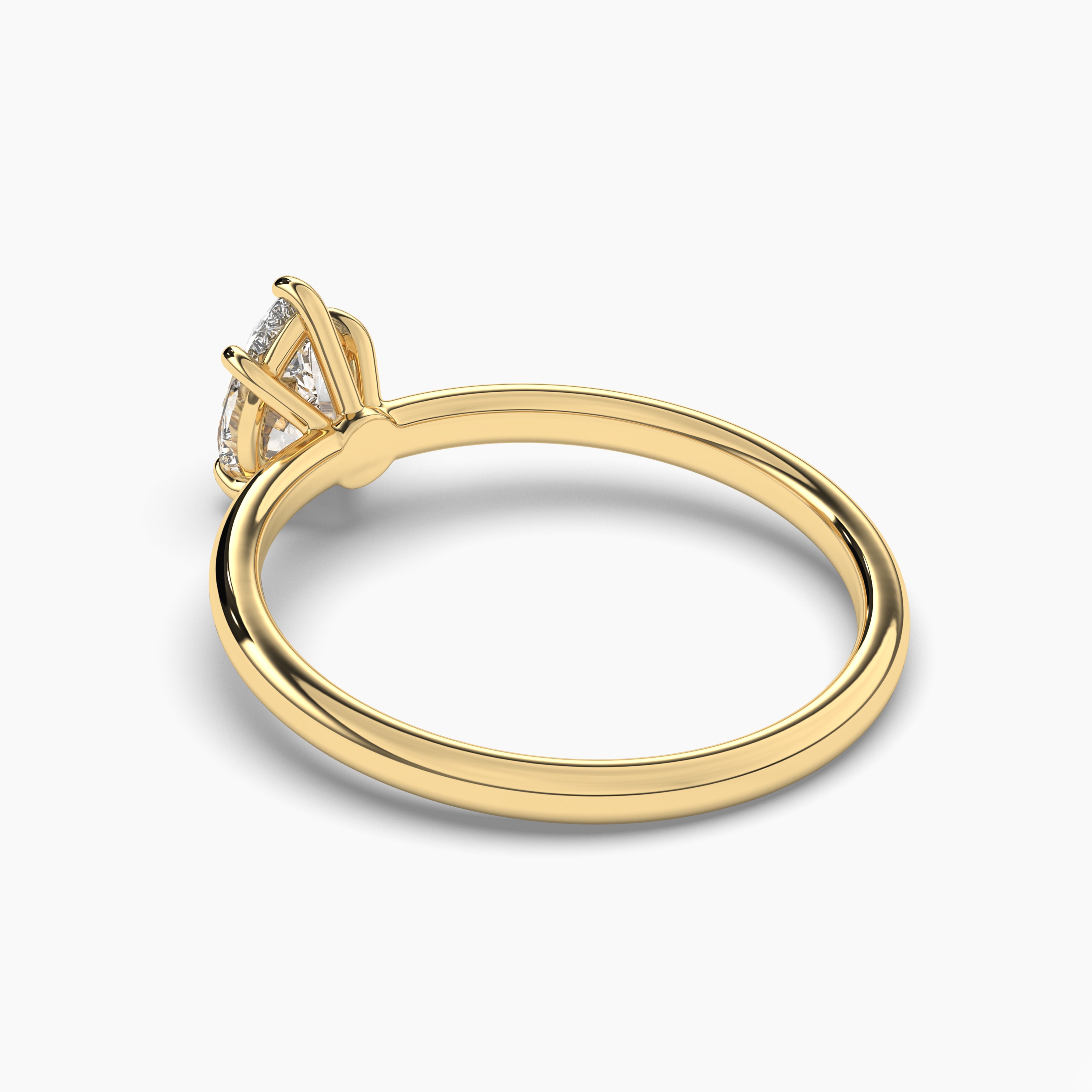 yellow gold solitaire ring