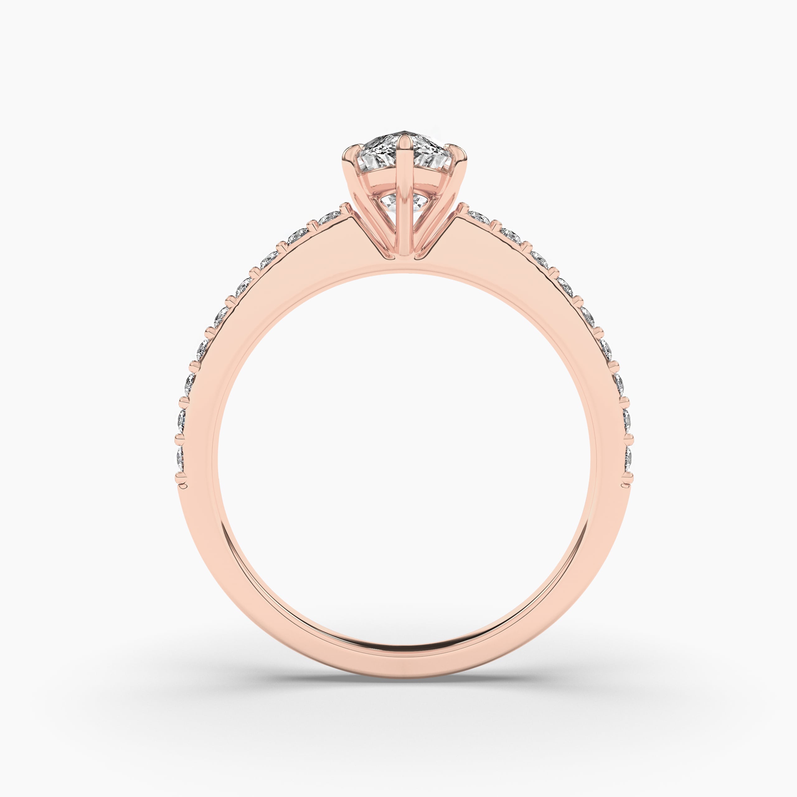 Rose gold marquise engagement rings