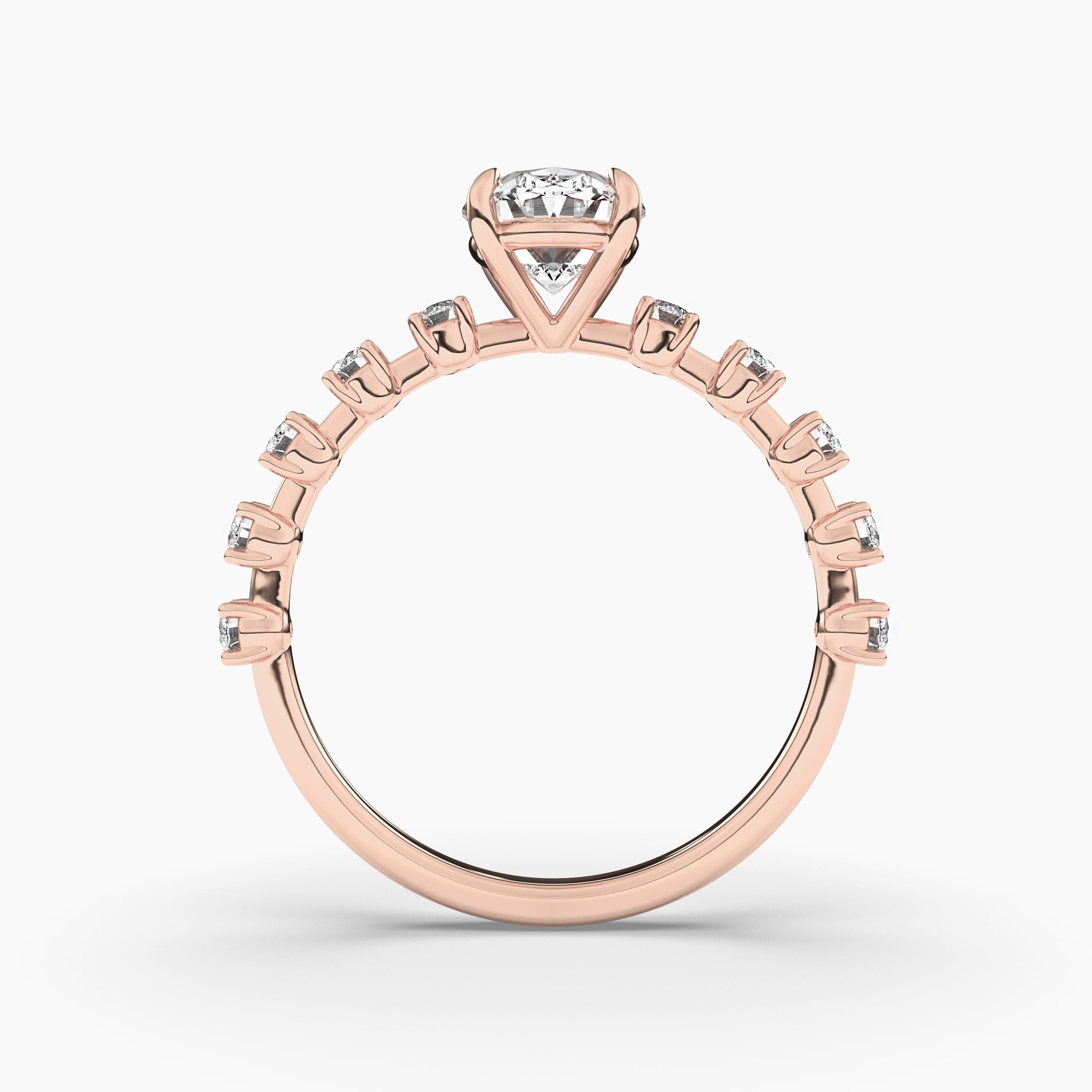 Oval Emerald Rose Gold Ring