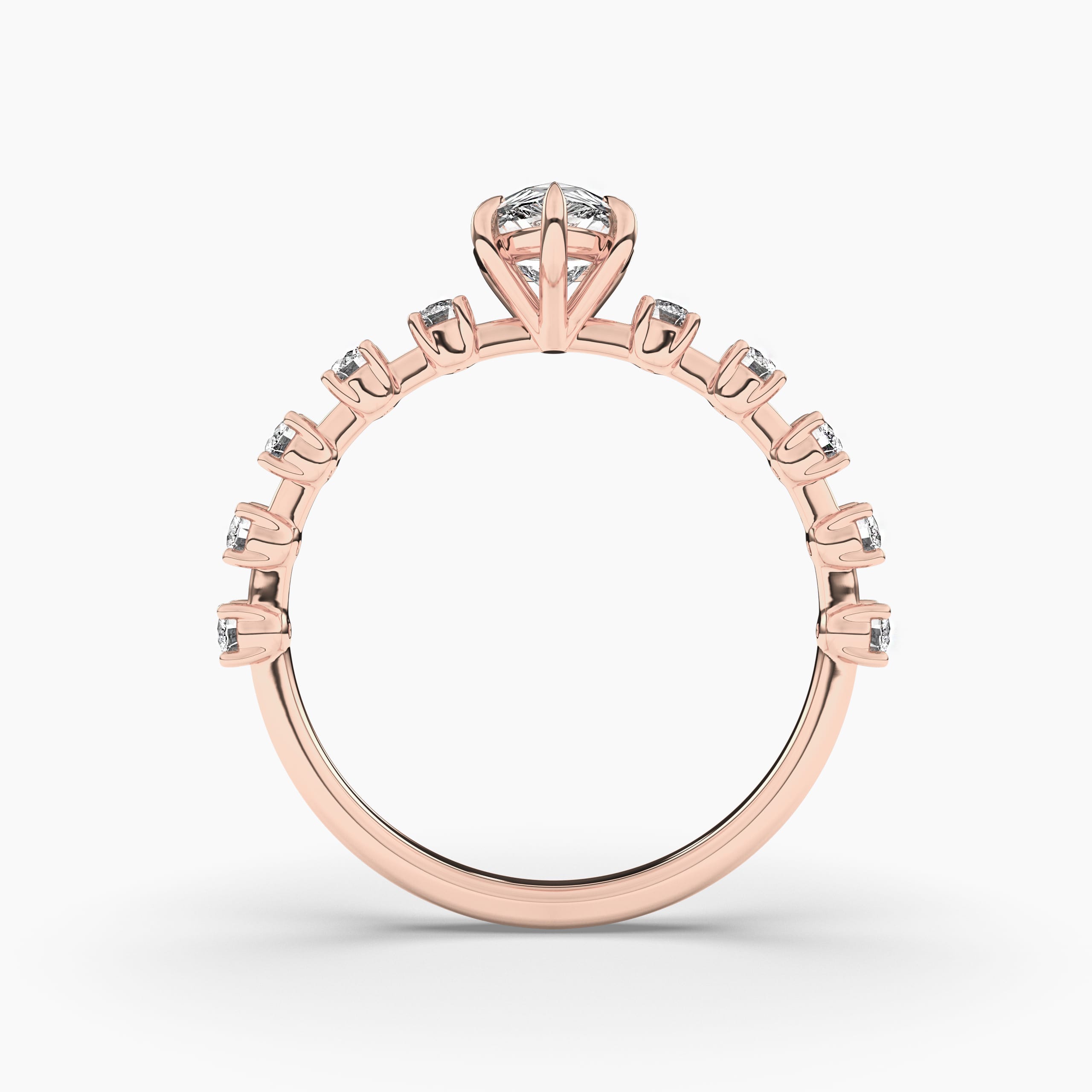 Pear Cut Engagement Ring Amethyst Wedding Ring