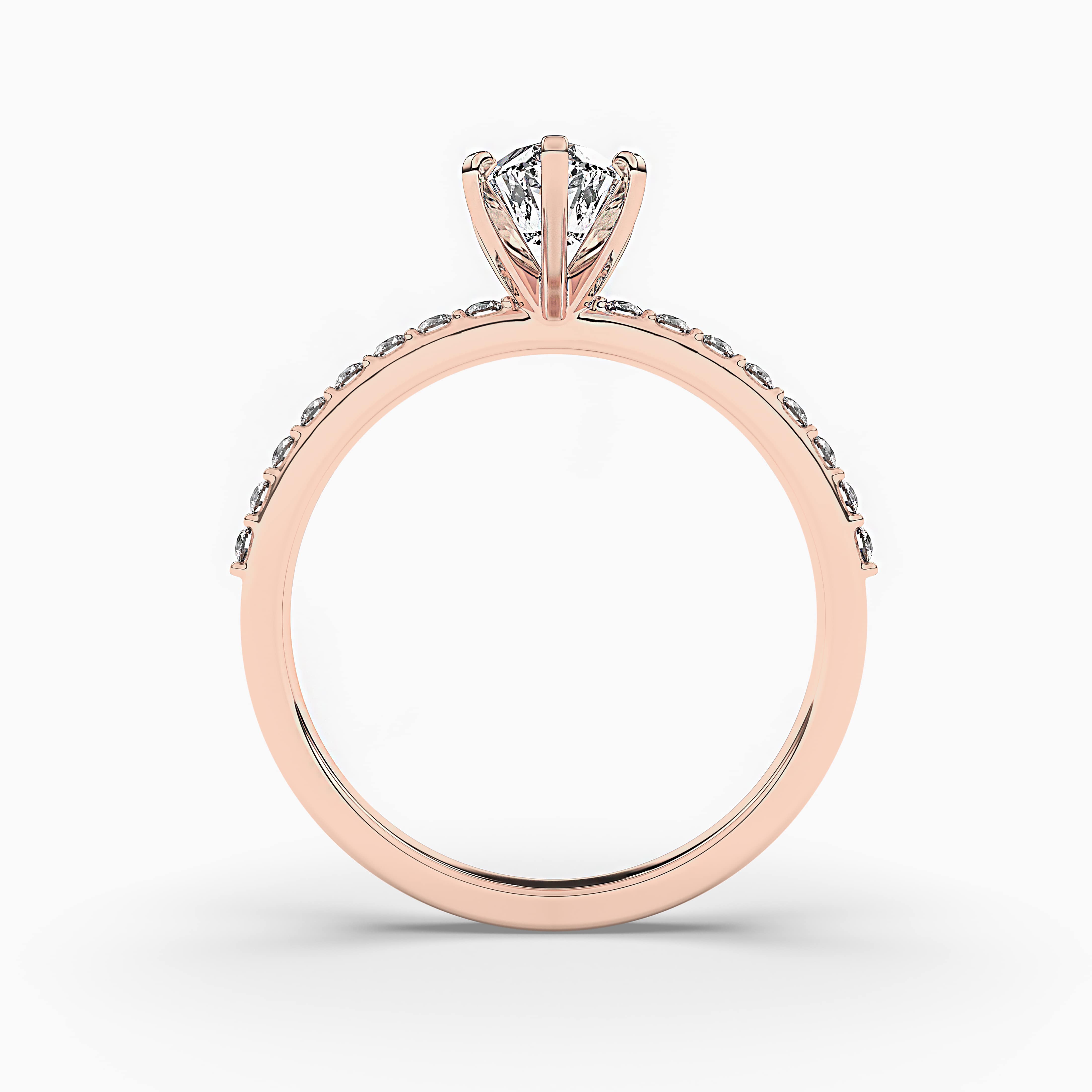 Morganite & Diamond Ring Rose Gold