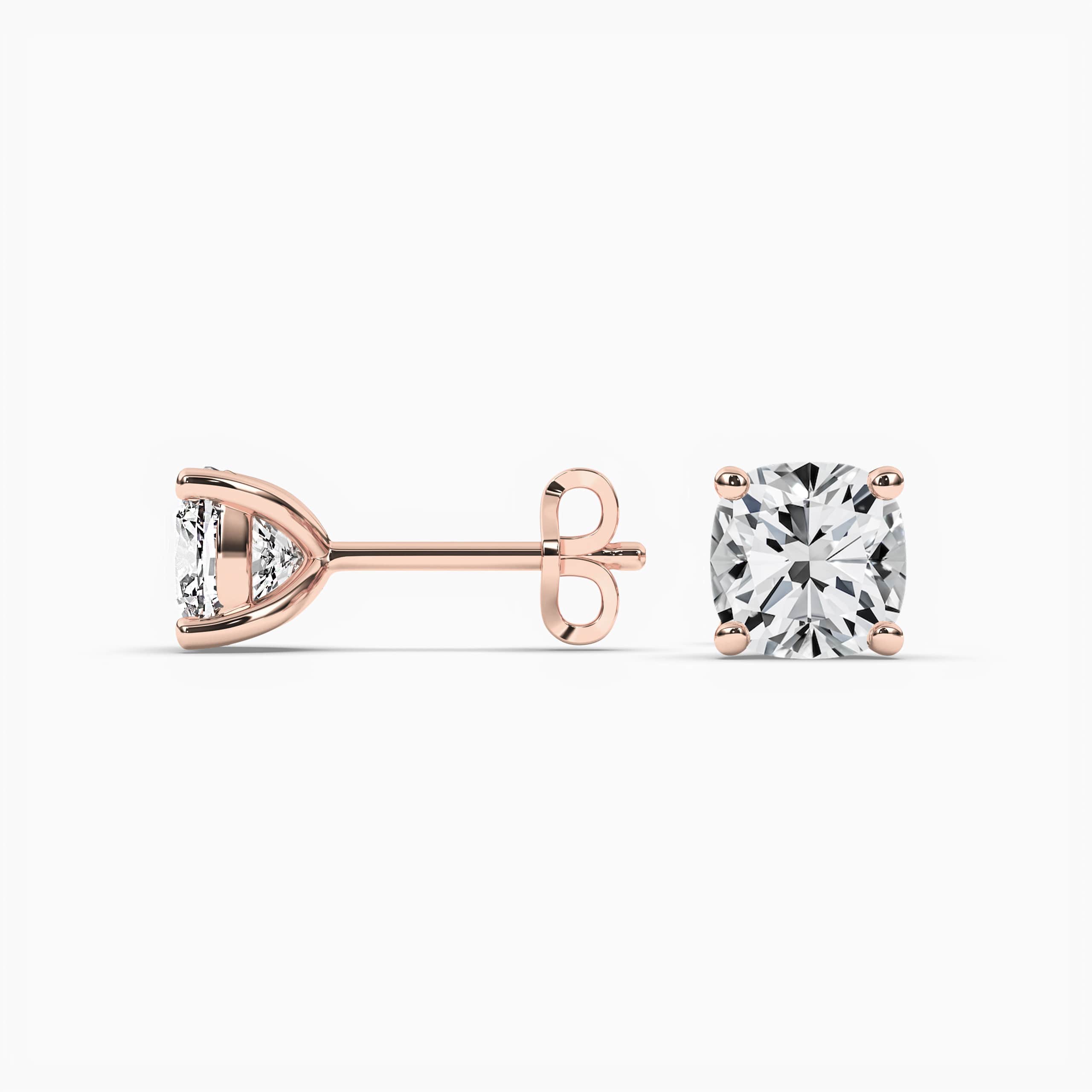 Cushion Cut Lab Grown Diamond Stud Earrings