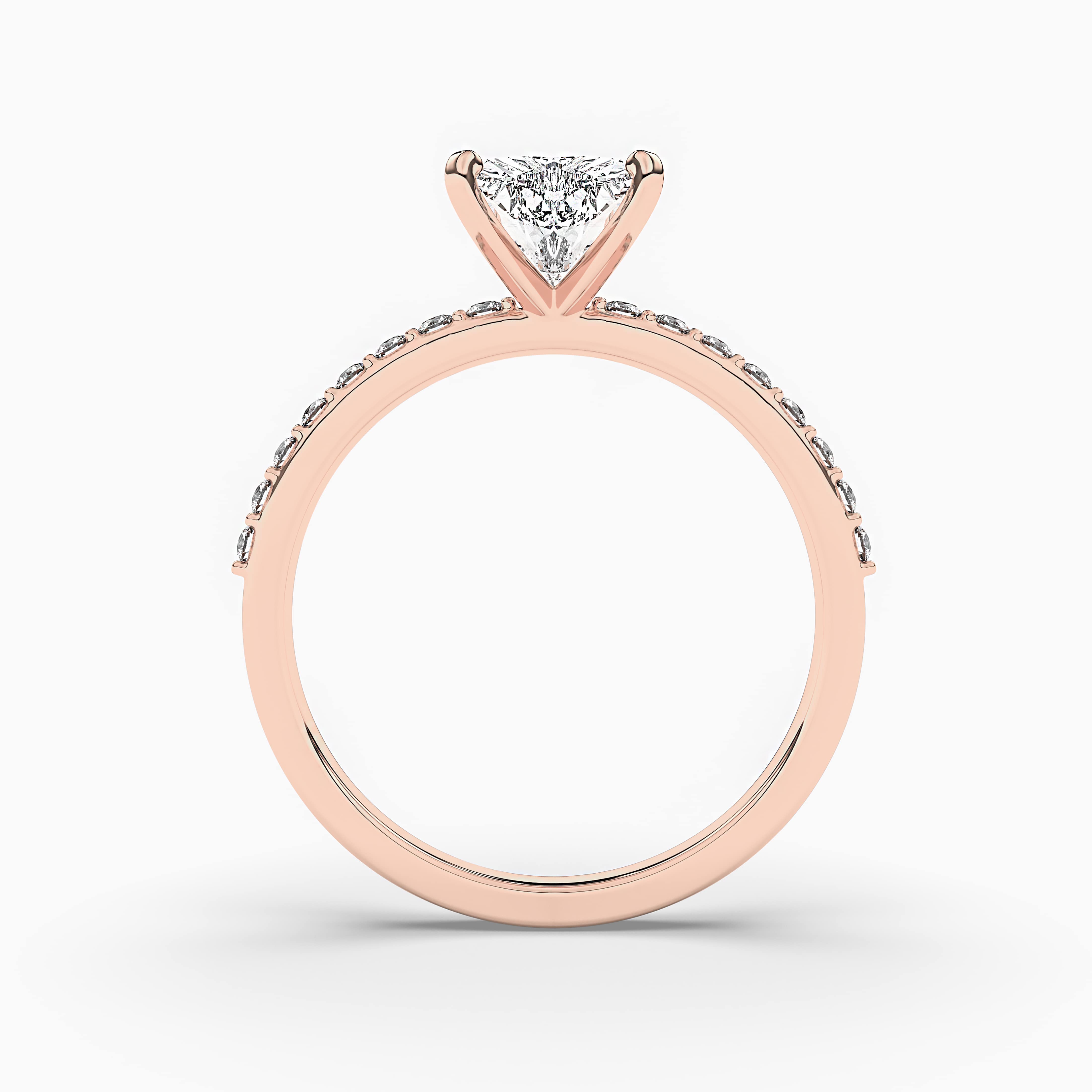 Heart Cut Morganite Engagement Ring in Rose Gold